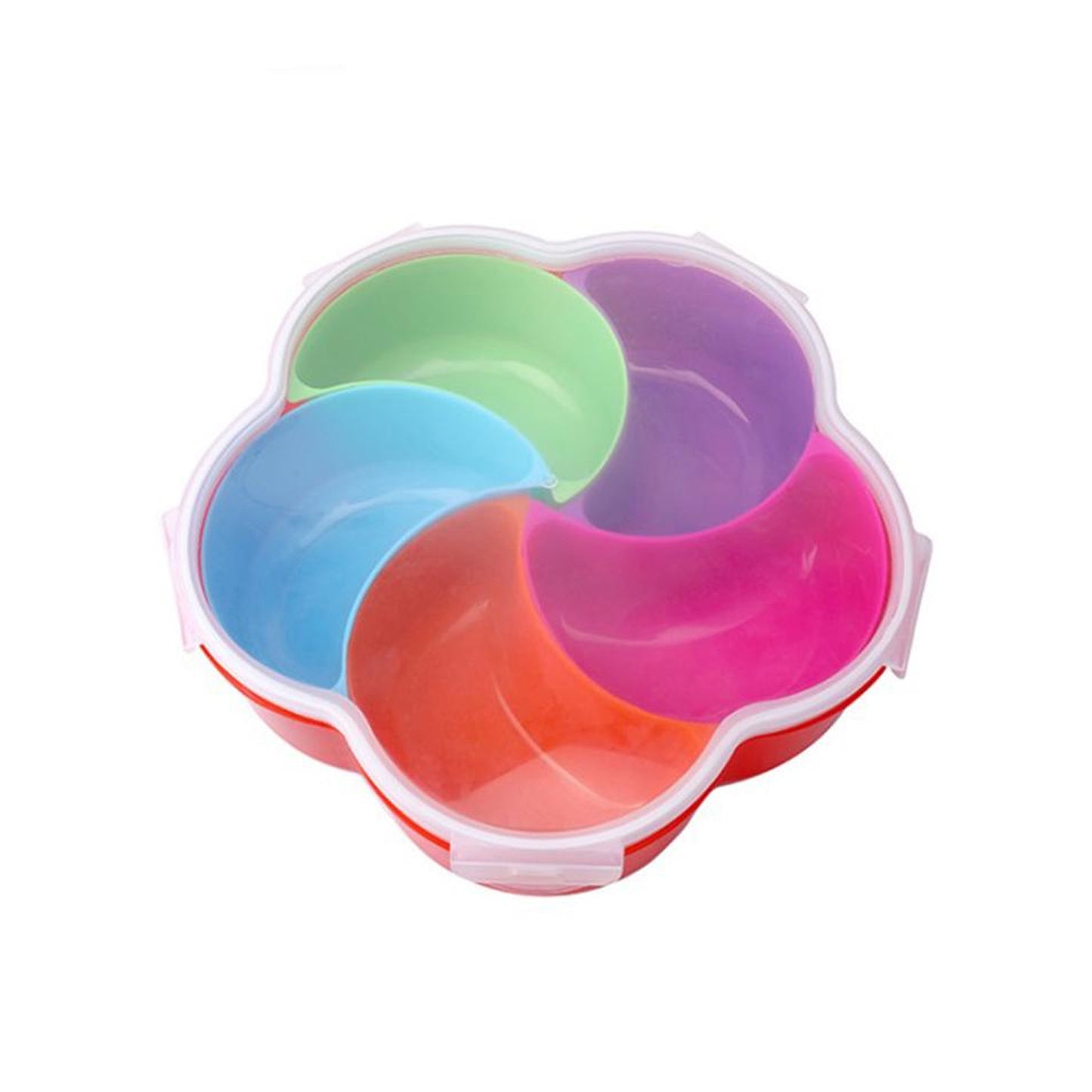 5compartments Party Food Storage Snack Nuts Box For Peanuts Fruits And Candy Box For Home  Kitchen Use - Happy Price - Image 2