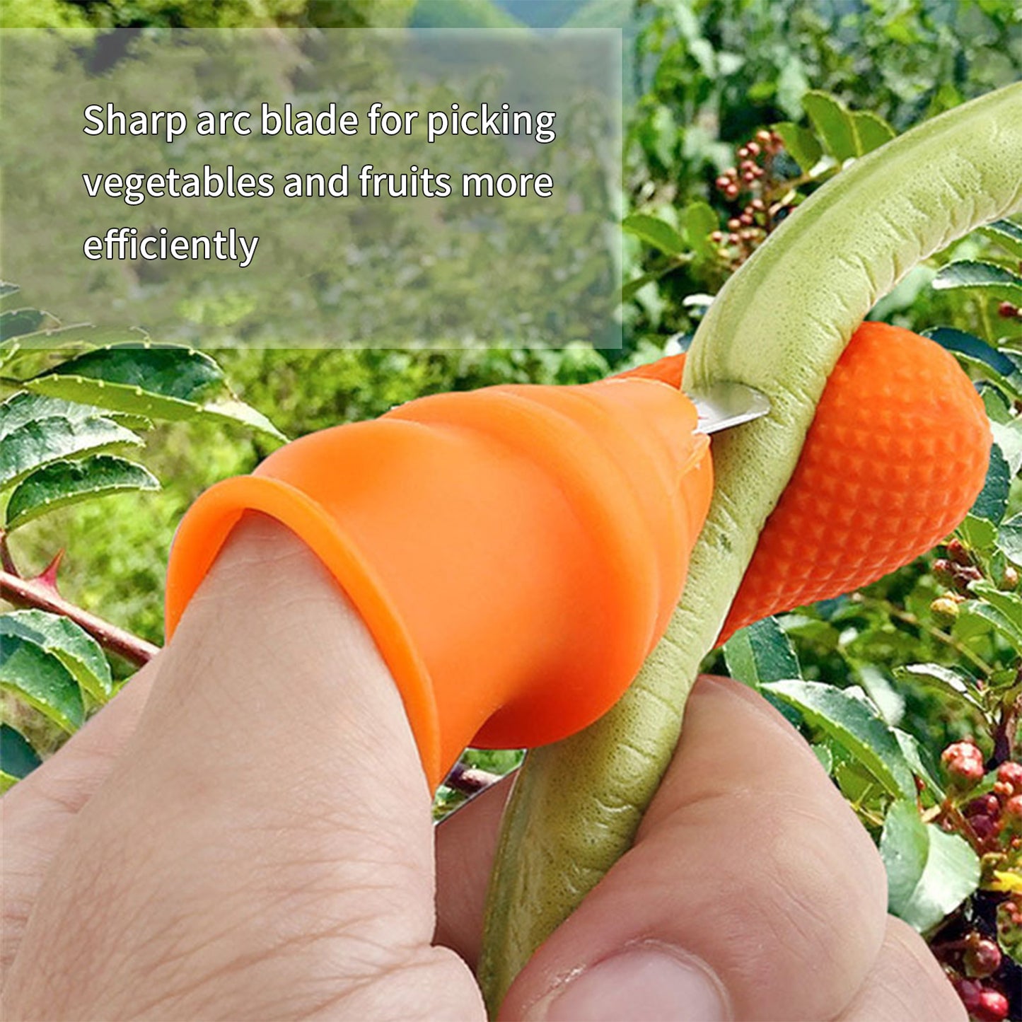 Vegetable Thumb Cutter And Tool 5pc Set With Effective Sharp Cutting Blade System - Happy Price - Image 5