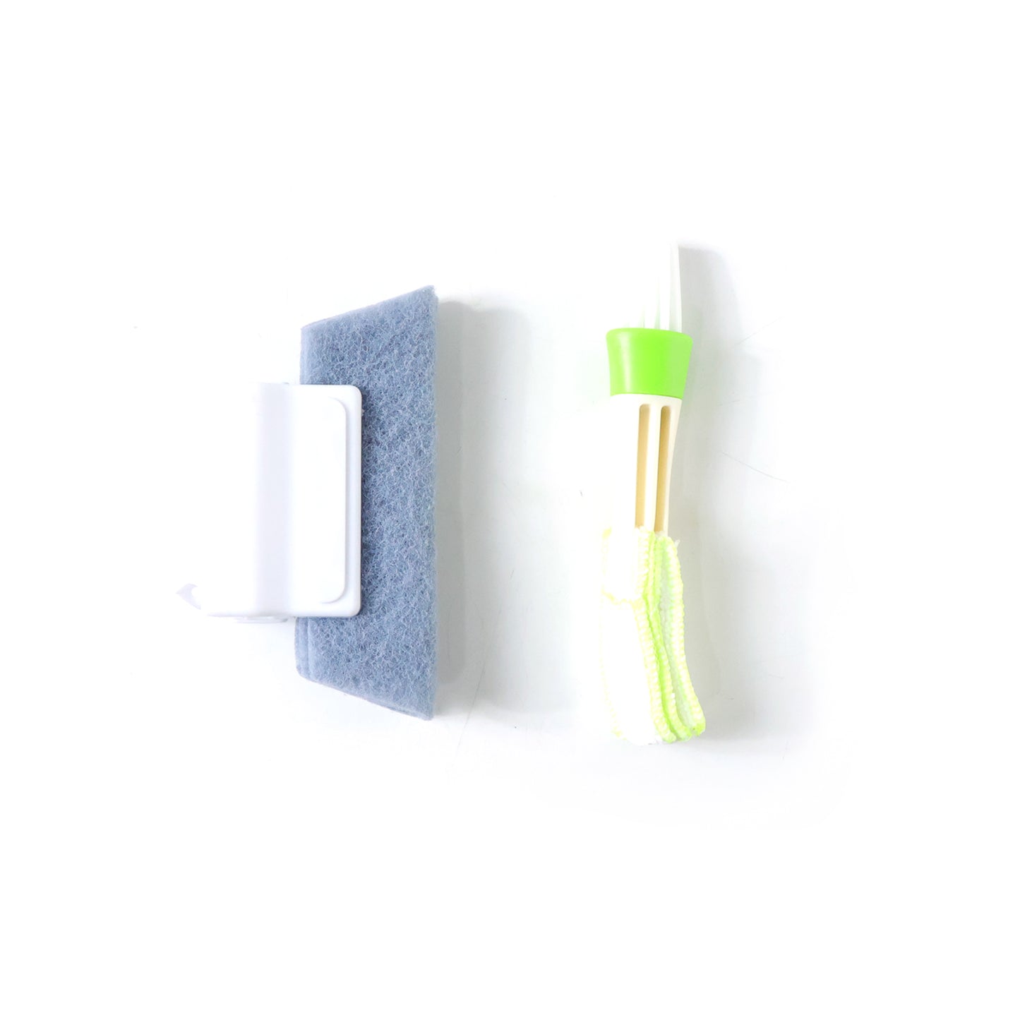 2 Pc Home Surface Cleaning Tool Set with Sponge Scrubber & Microfiber Brush - Happy Price - Image 4