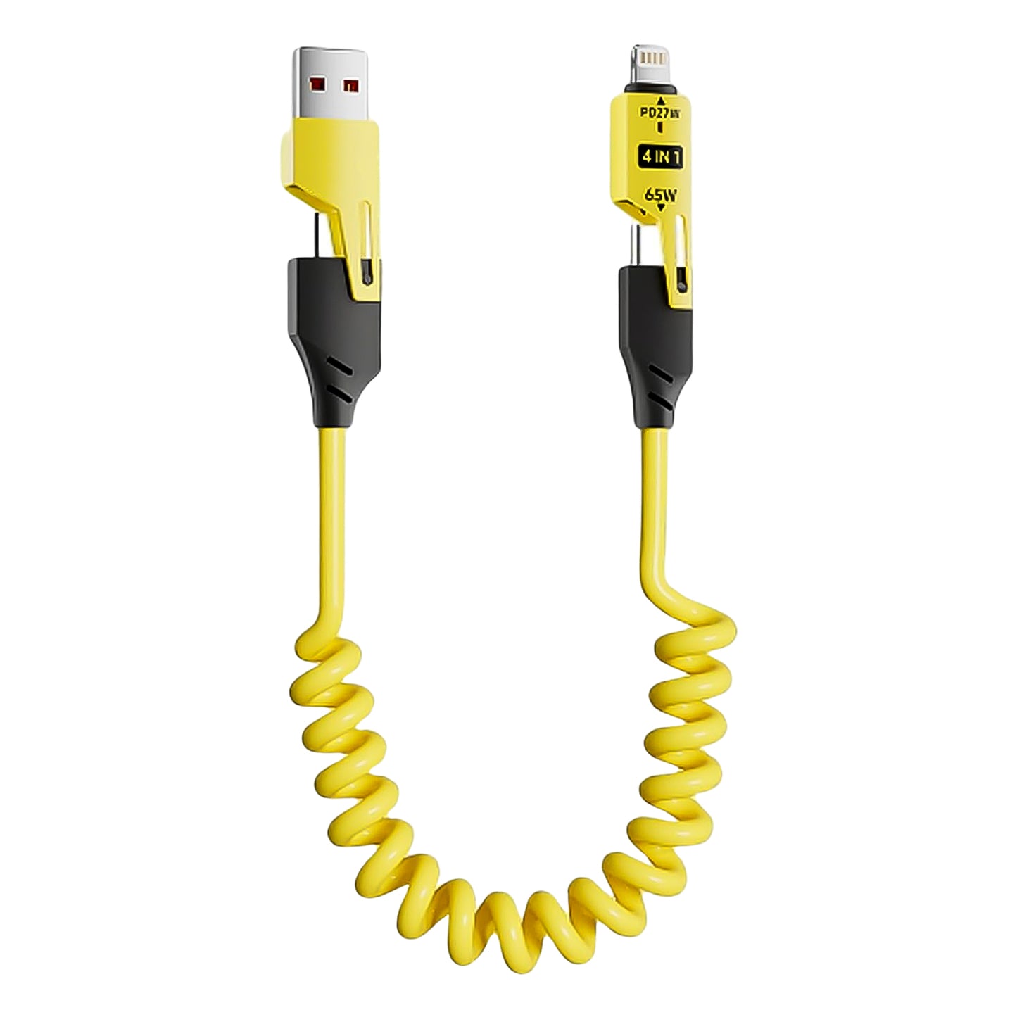 4 In 1 Spring Fast Charging Cable (1 Pc  1.5 Mtr Long) - Happy Price - Image 4