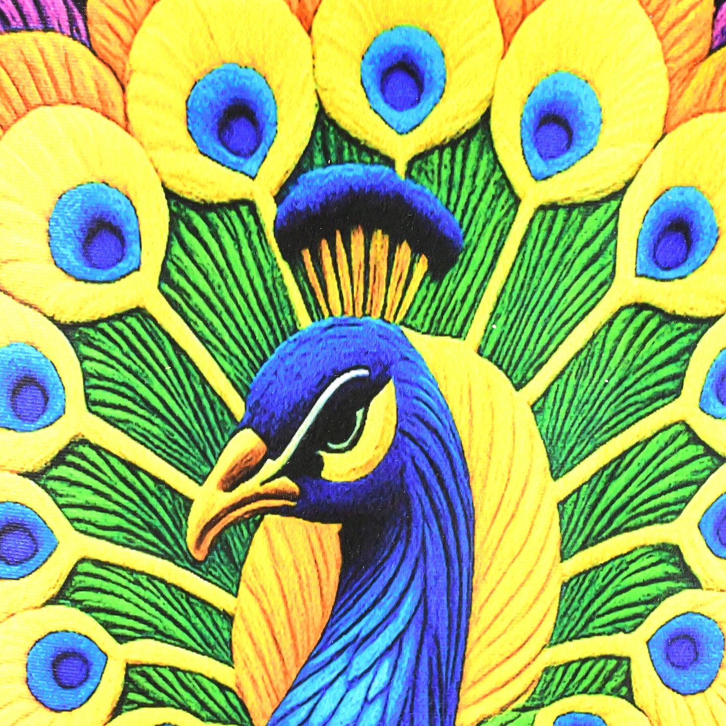 Peacock Design Round Floor Mat - 1 Pc - Happy Price - Image 4