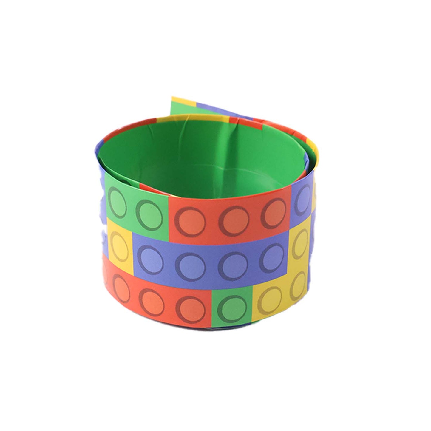 Colorful Brick Pattern Snap Bracelet Toy (1 Pc) - Fun Wristband for Kids - Happy Price - Image 4