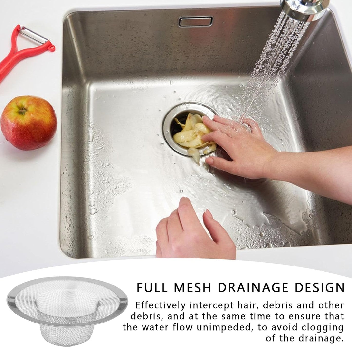 Stainless Steel Sink Drain Strainer Stopper - Small 7cm, 1 Pc - Happy Price - Image 2