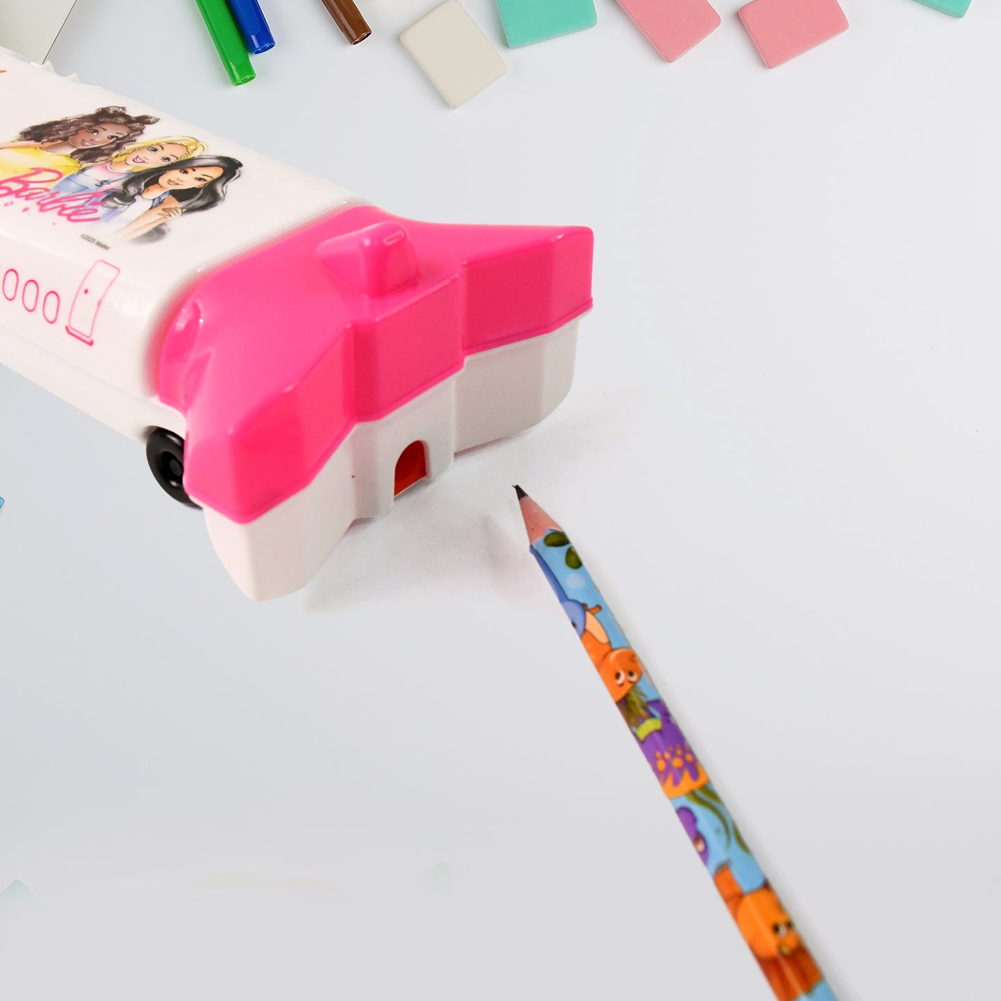 Multi-functional Airplane-shaped Compass Box With Led Light And Built-in Sharpener - Happy Price - Image 5