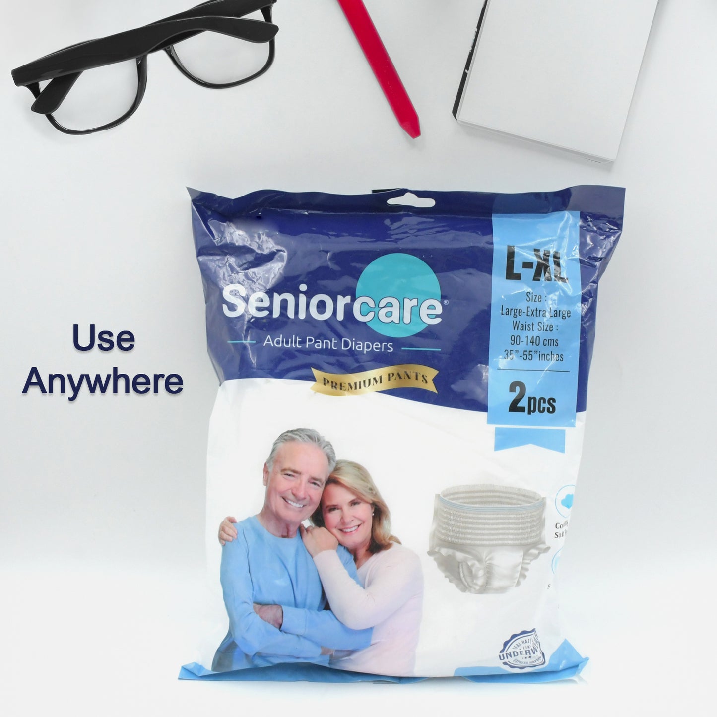 0970 Large - Extra Large Senior Care Adult Pull Up Diaper Pants (Waist Size (90-140 Cm  35 -55 Inch) Adult Diapers  ( Large - Extra Large L-xl2pc) - Happy Price - Image 2