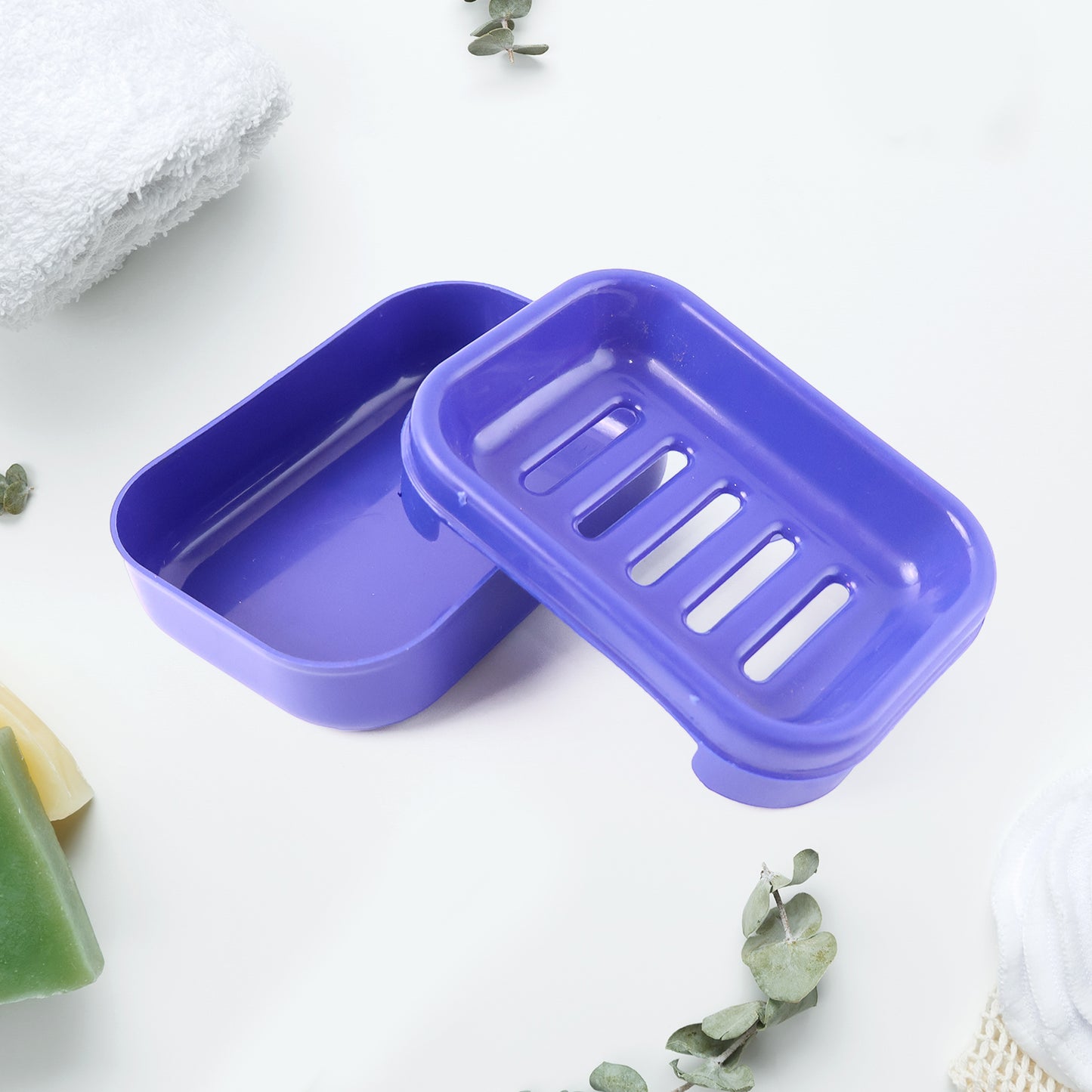 Premium Quality Rectangular Blue Plastic Soap Case (1 Pc) - Happy Price - Image 6