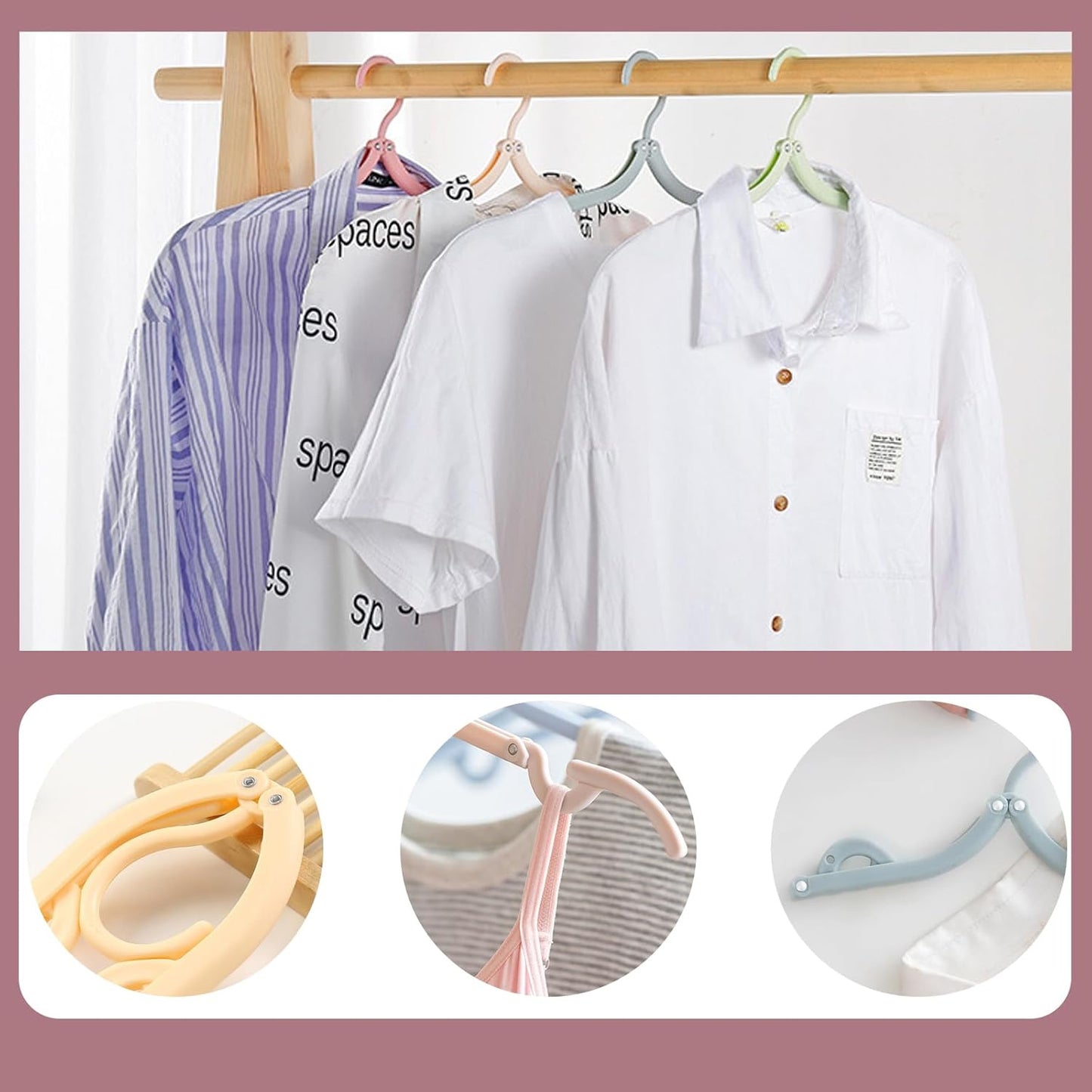 Portable Folding Clothes Hangers - Compact & Lightweight for Travel (1 Pc) - Happy Price - Image 7