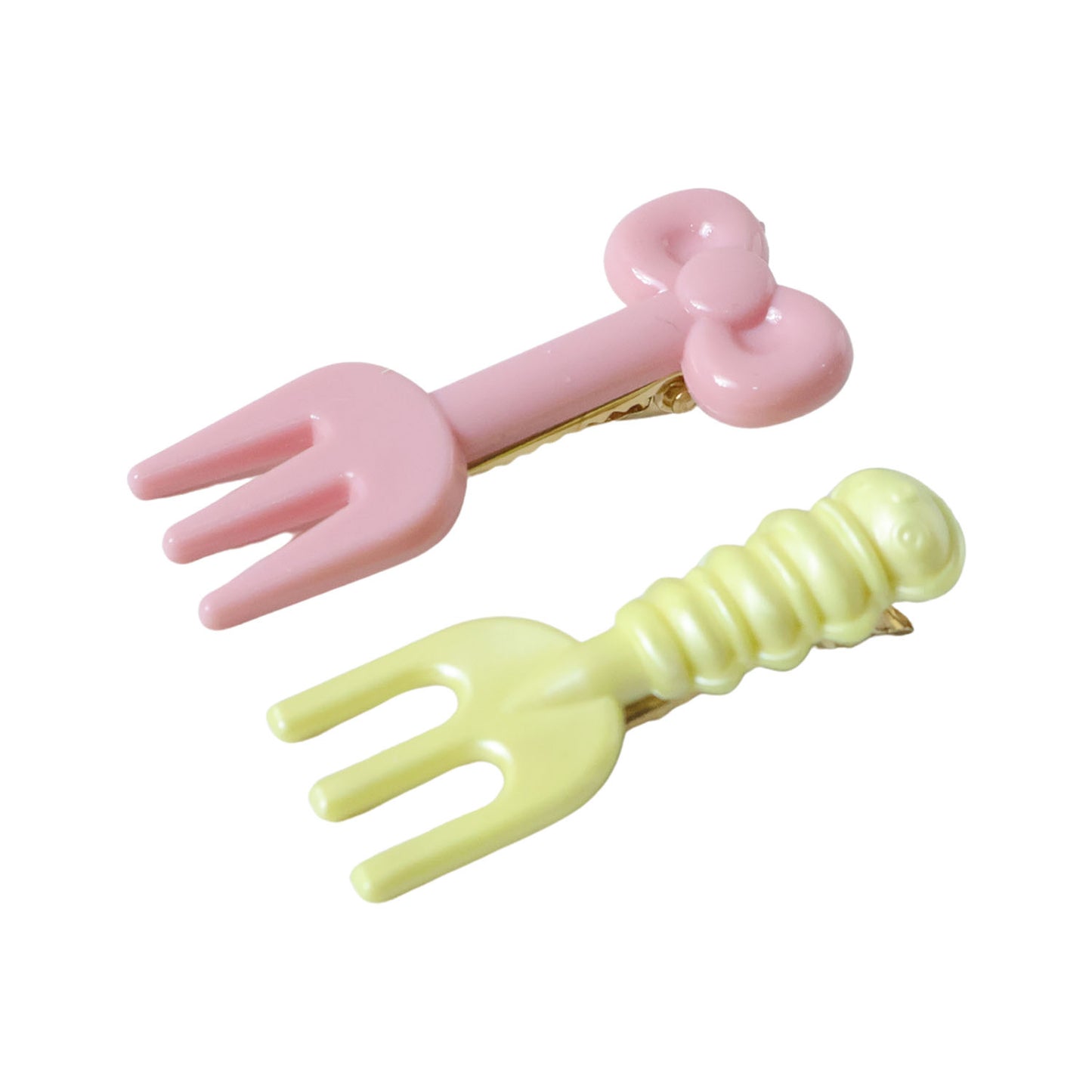 4 Pc Mini Fork Hair Clips Set for Girls & Women - Pastel Style - Happy Price - Image 4