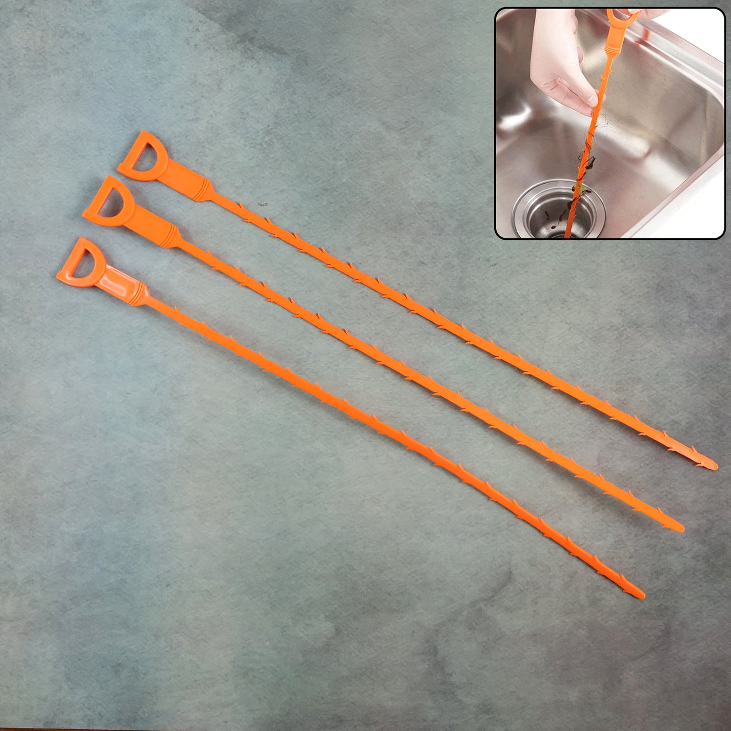 Flexible Drain Cleaning Sticks - 50 cm Long, Pack of 3 - Happy Price - Image 2