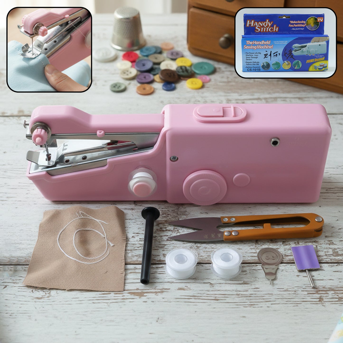 Compact Handheld Sewing Machine Set for Quick Repairs - 1 Set - Happy Price - Image 2