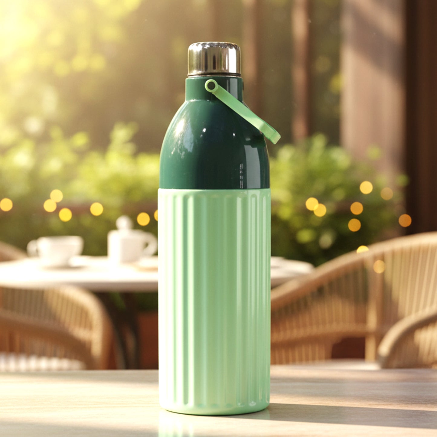 1700 ML Insulated Plastic Water Bottle with Steel Cap & Strap (1 Pc) - Happy Price - Image 3