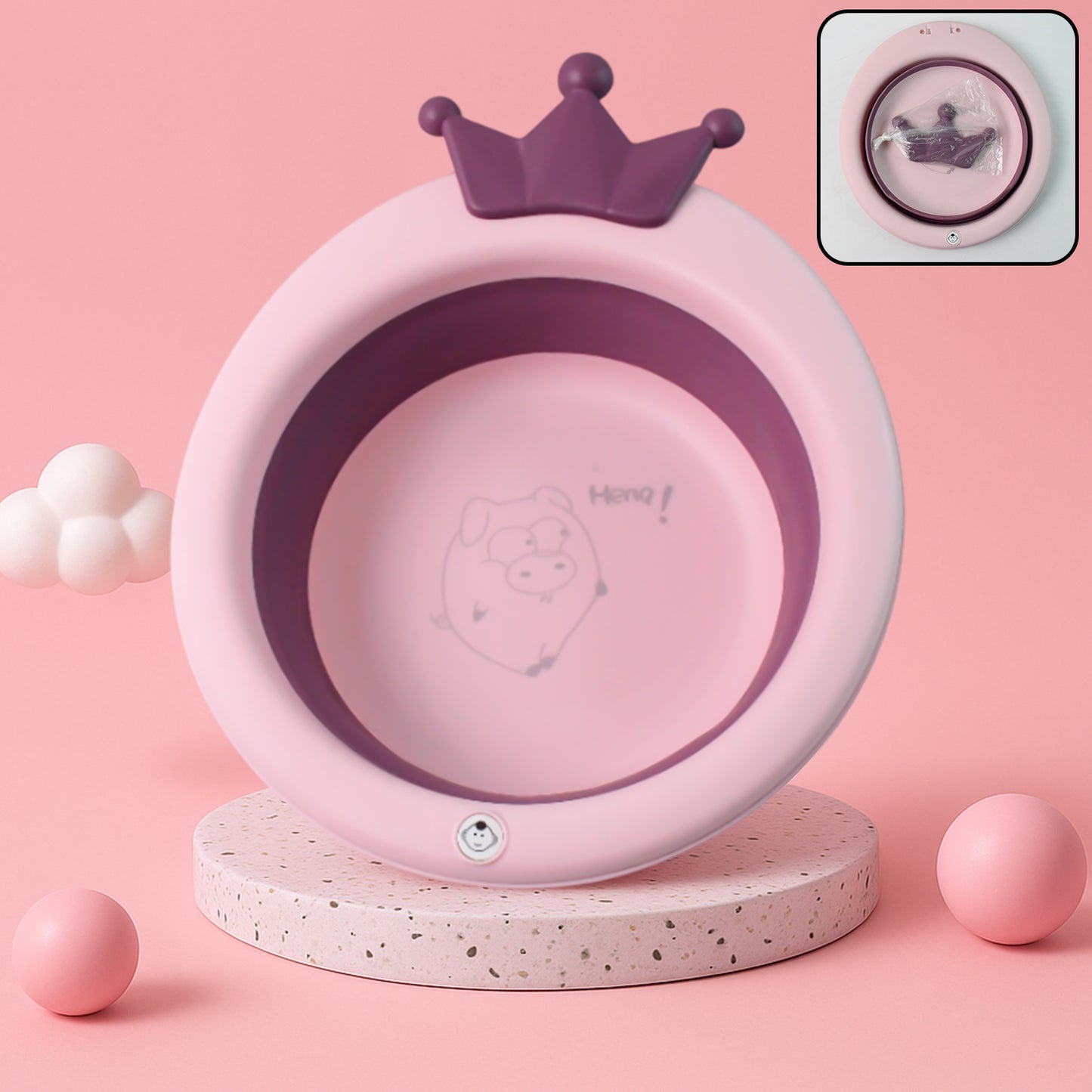 Safe Baby Bathtub with Non-Slip Base for Infants & Toddlers - Happy Price - Image 7