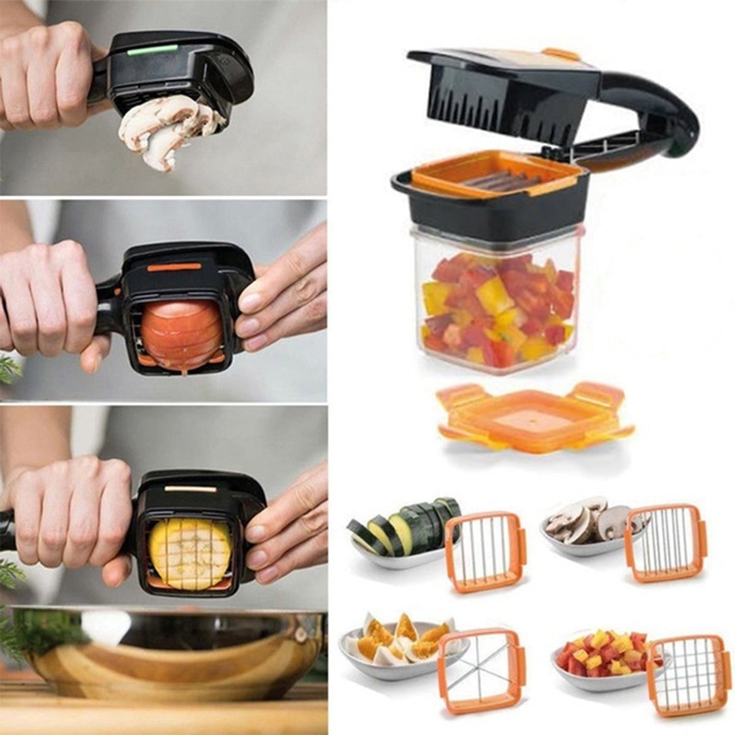 5 In 1 Nicer Dicer Used For Cutting And Shredding Of Various Types Of Food Stuff In All Kitchen Purposes. - Happy Price - Image 5