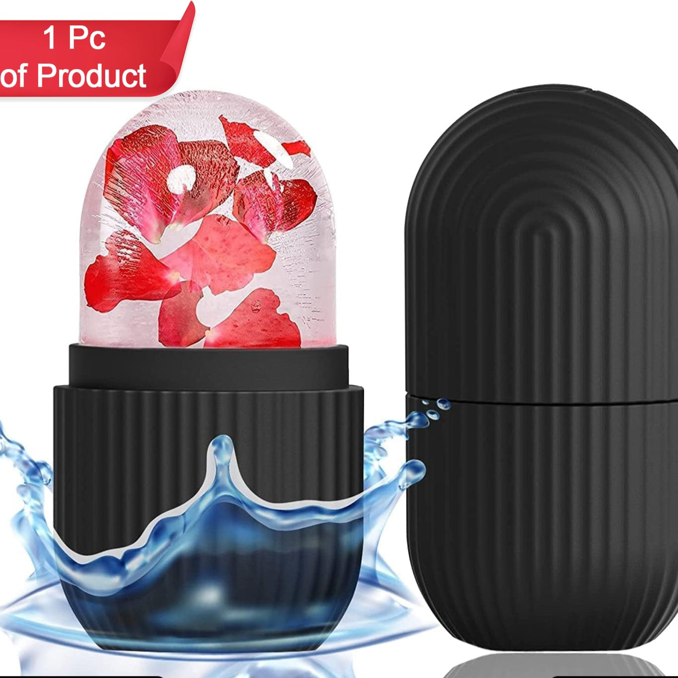 Face Ice Roller  Ice Roller For Face  Ice Roller For Face Massager  Face Ice Treatment Reduce Face Swelling And Under Eye Puffiness (Black) - Happy Price - Image 1