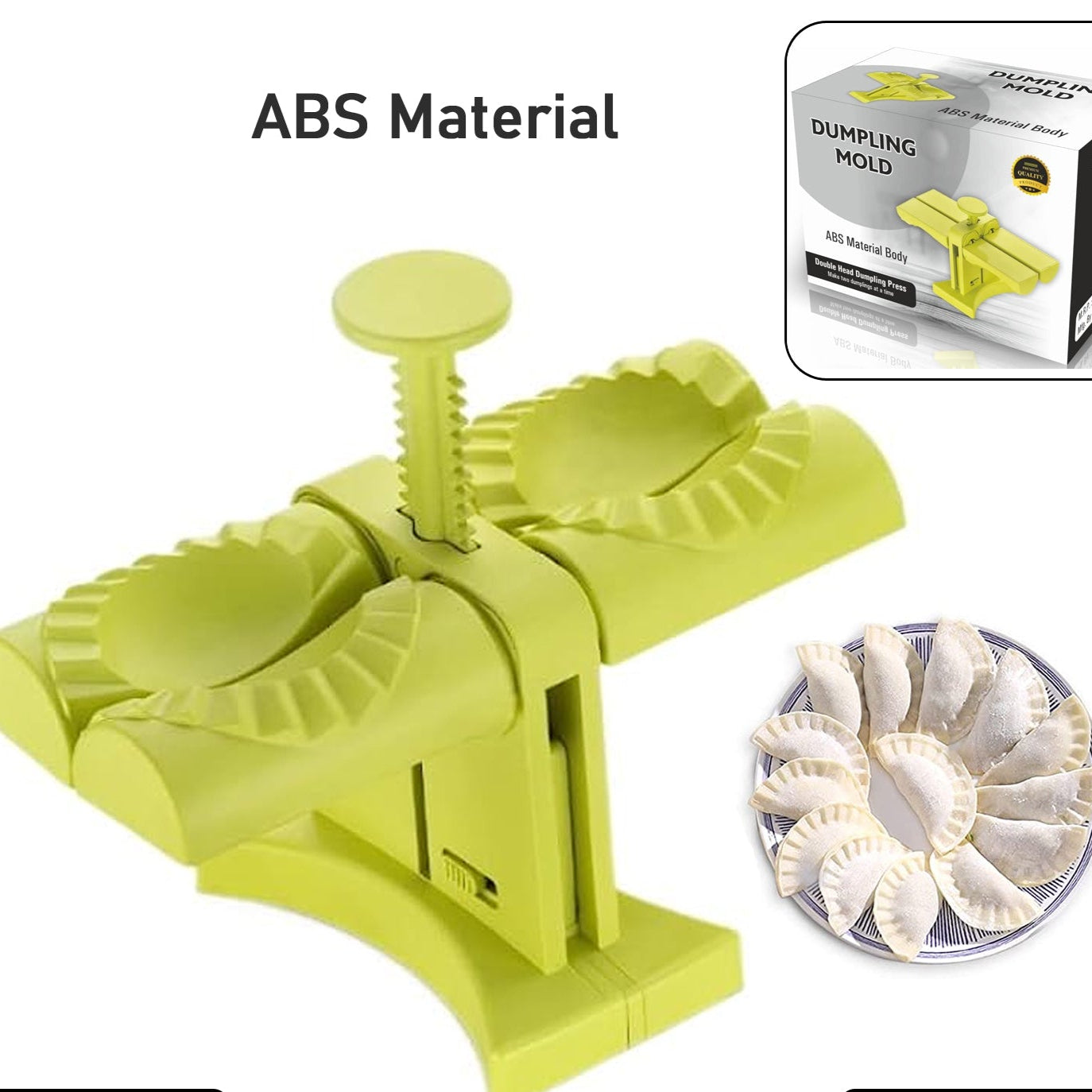 Dumpling Maker Molddouble Head Dumpling Mold Wrap Two At A One Timehousehold Dumpling Maker Mouldeasy-tool For Making Dumplingsdumpling Press Mold Kitchen Accessories - Happy Price - Image 1