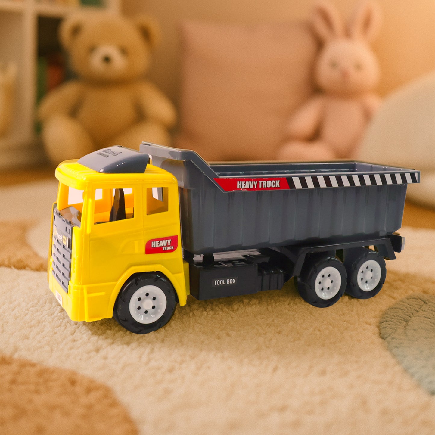 Heavy Duty Friction Dump Truck Toy for Kids (1 Pc) - Happy Price - Image 5