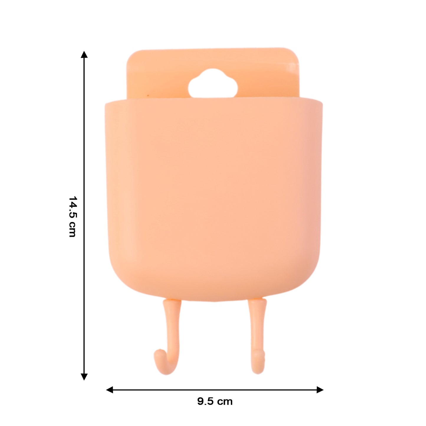 Plastic Wall Mount Holder with Hooks for Mobile Charging & Storage - 1 Pc - Happy Price - Image 5