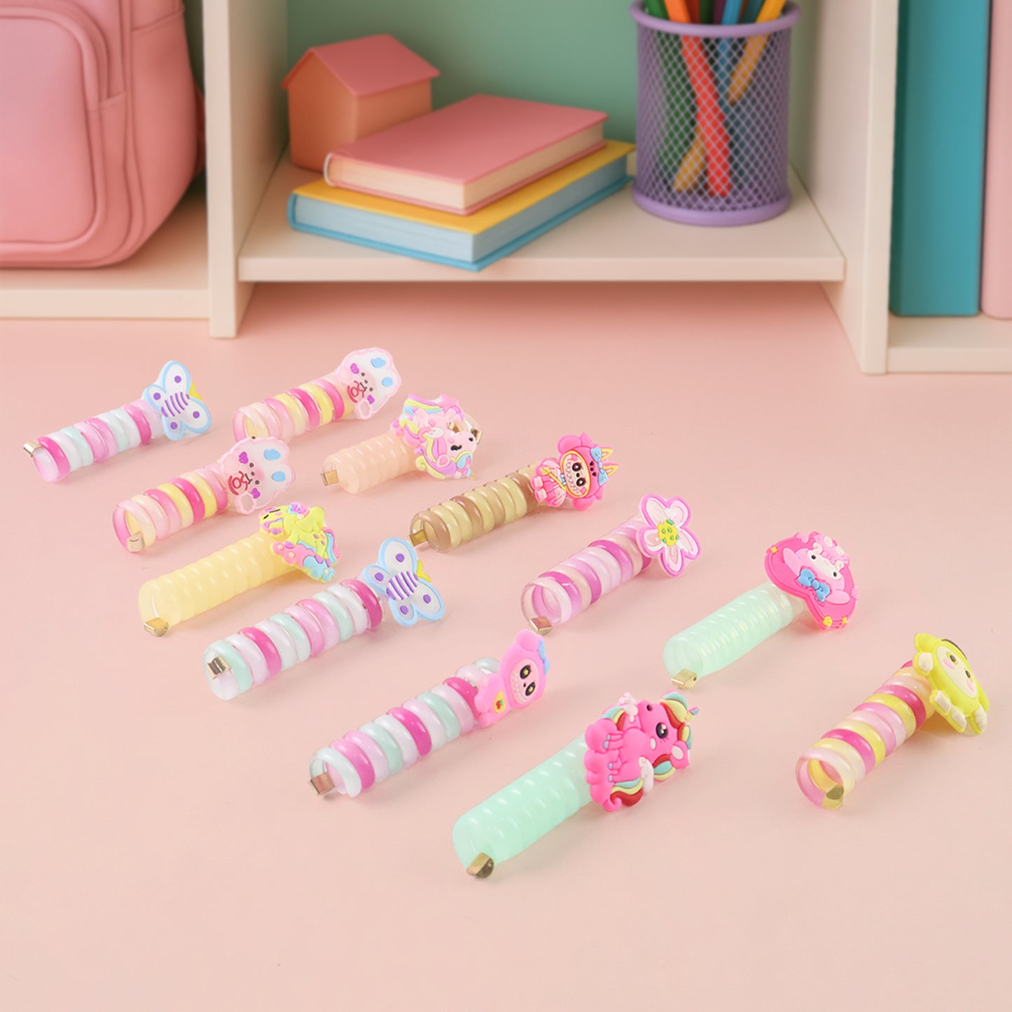 12 Pcs Kids Spiral Hair Braiding Clips - Assorted Cartoon Designs - Happy Price - Image 4