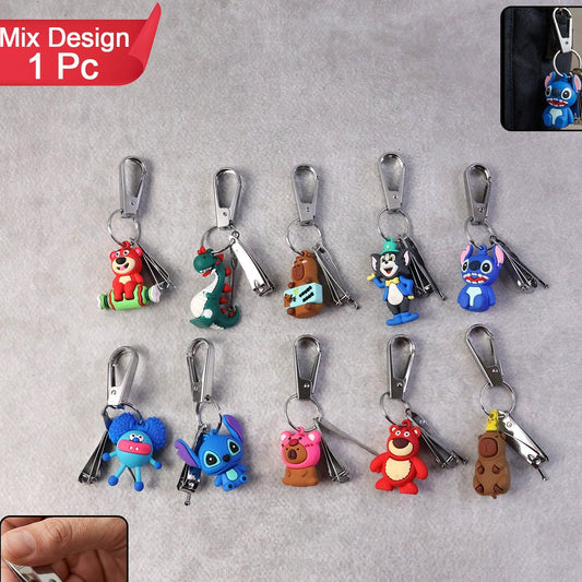Cartoon Nail Cutter Keychain - Mini Clipper with Keyring (1 Pc) - Happy Price - Image 1