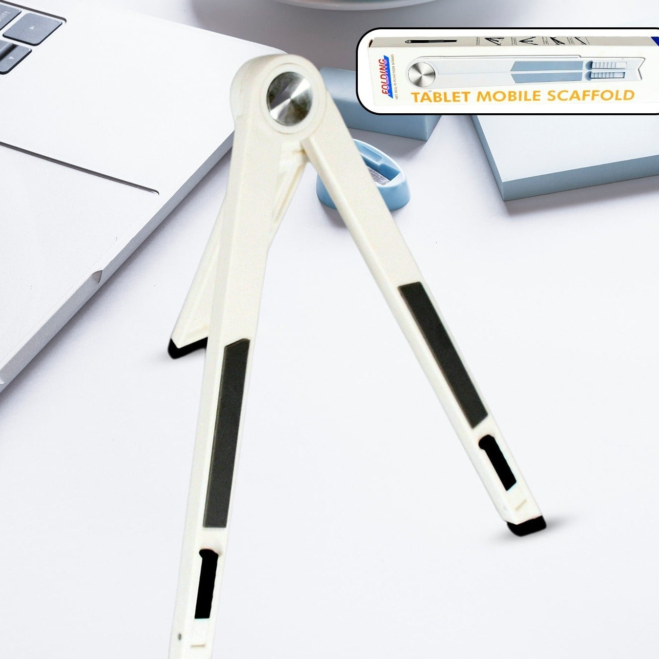 Slim Tablet Mobile Stand Adjustable Foldable Tablet Stand Scaffold (1 Pc) - Happy Price - Image 1