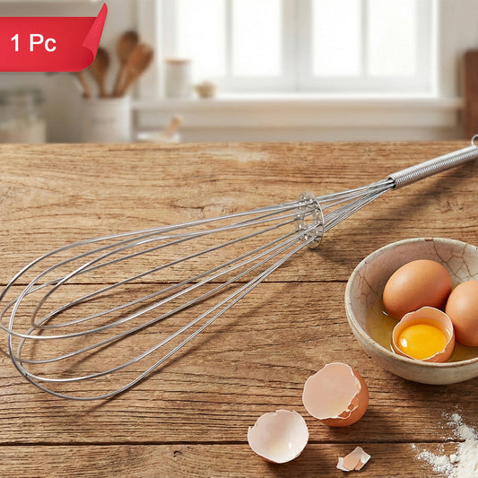 Manual Stainless Steel Egg Whisk - Handheld Kitchen Mixer (1 Pc) - Happy Price - Image 1