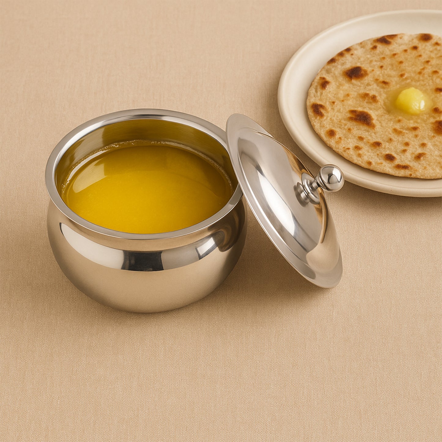 Premium Stainless Steel Ghee Pot - Happy Price - Image 6