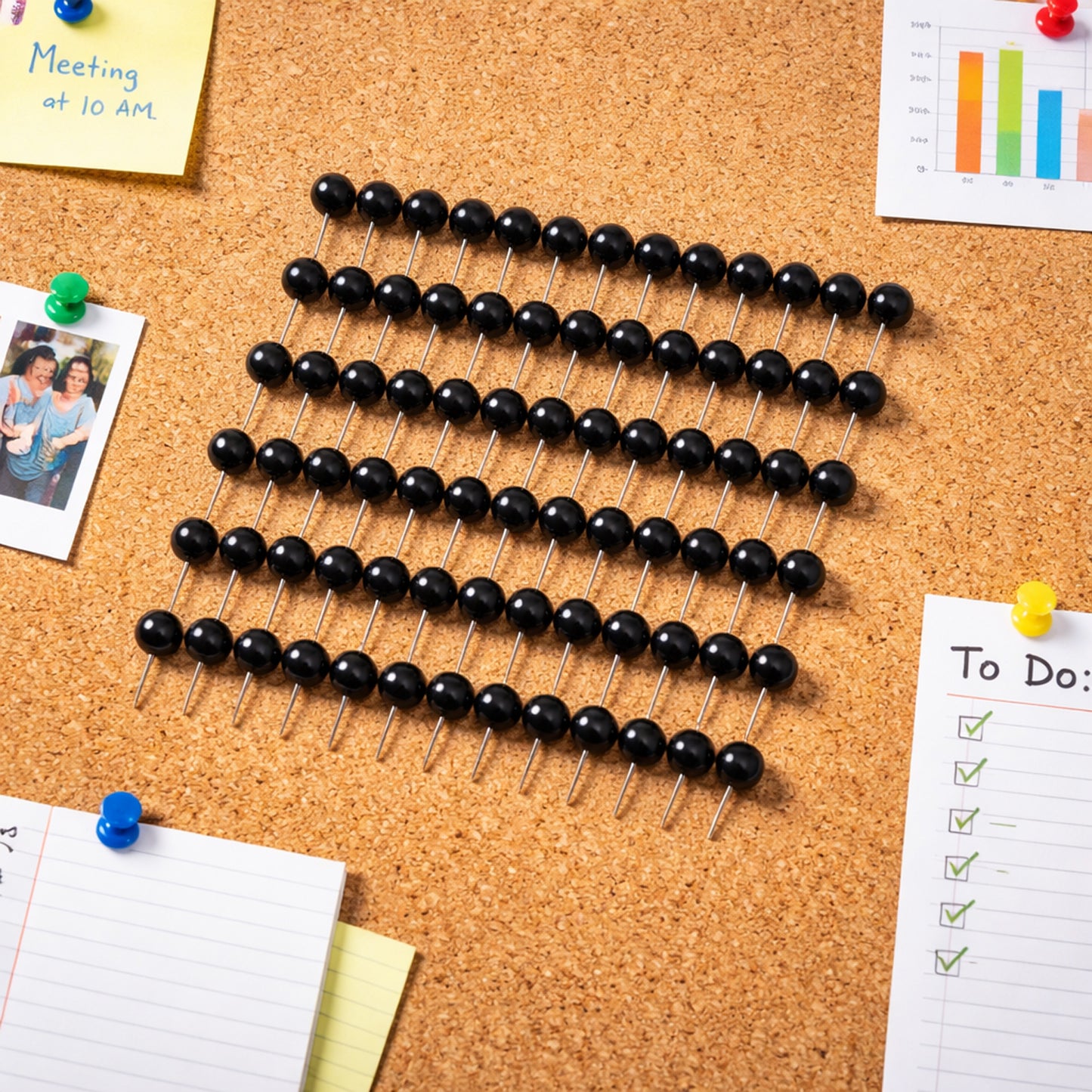 Round Head Push Pins - 80 Pc Set for Office & Home - Happy Price - Image 5