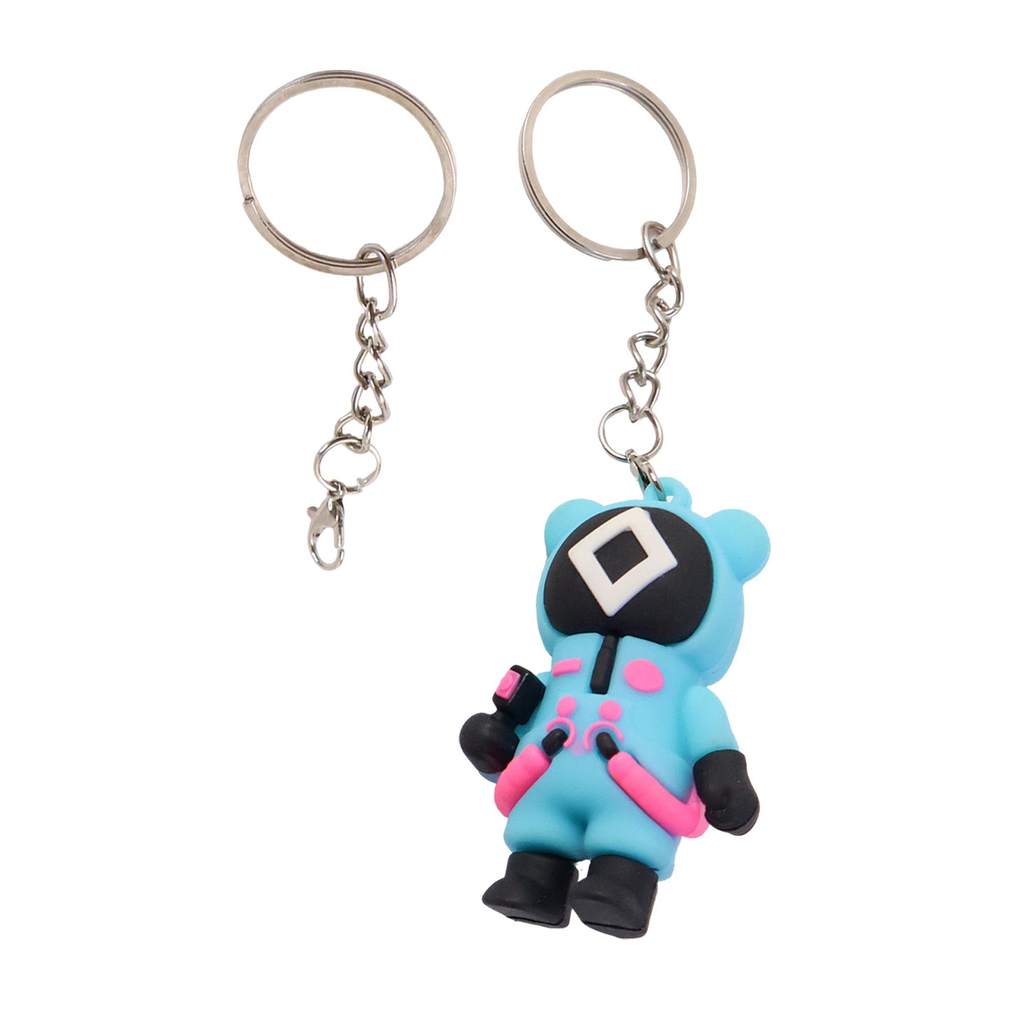 Soft Silicone Character Keychain with Metal Ring - Fun Bag Pendant (1 Pc, Assorted Design) - Happy Price - Image 2