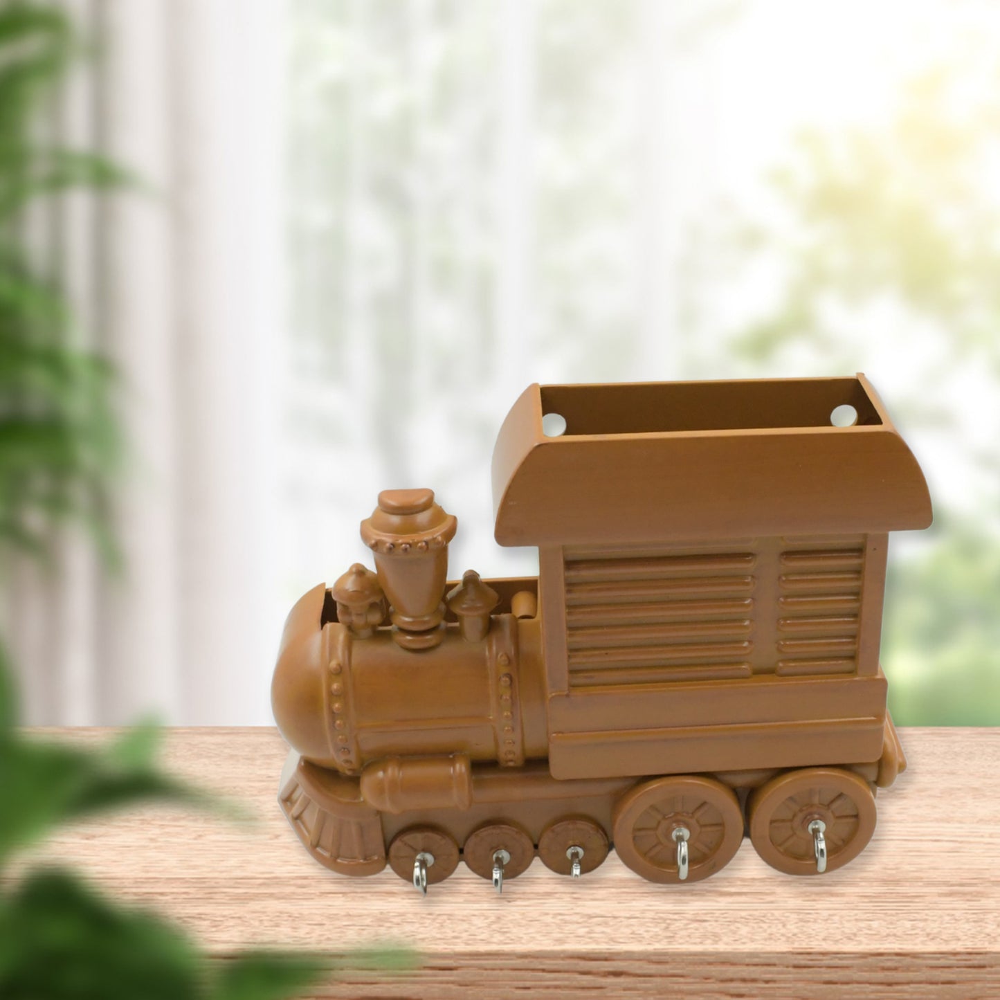 Plastic Train Engine Design Plastic Key Holder  Mount Decorative Keys Organizer Key Holder Key Stand Key Holder For Home  Office  Antique Key Holder (1 Pc) - Happy Price - Image 3