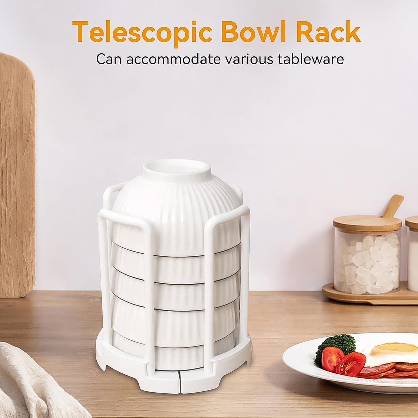 Plastic Bowl Organizer Rack for Kitchen Countertops (1 Pc) - Happy Price - Image 4