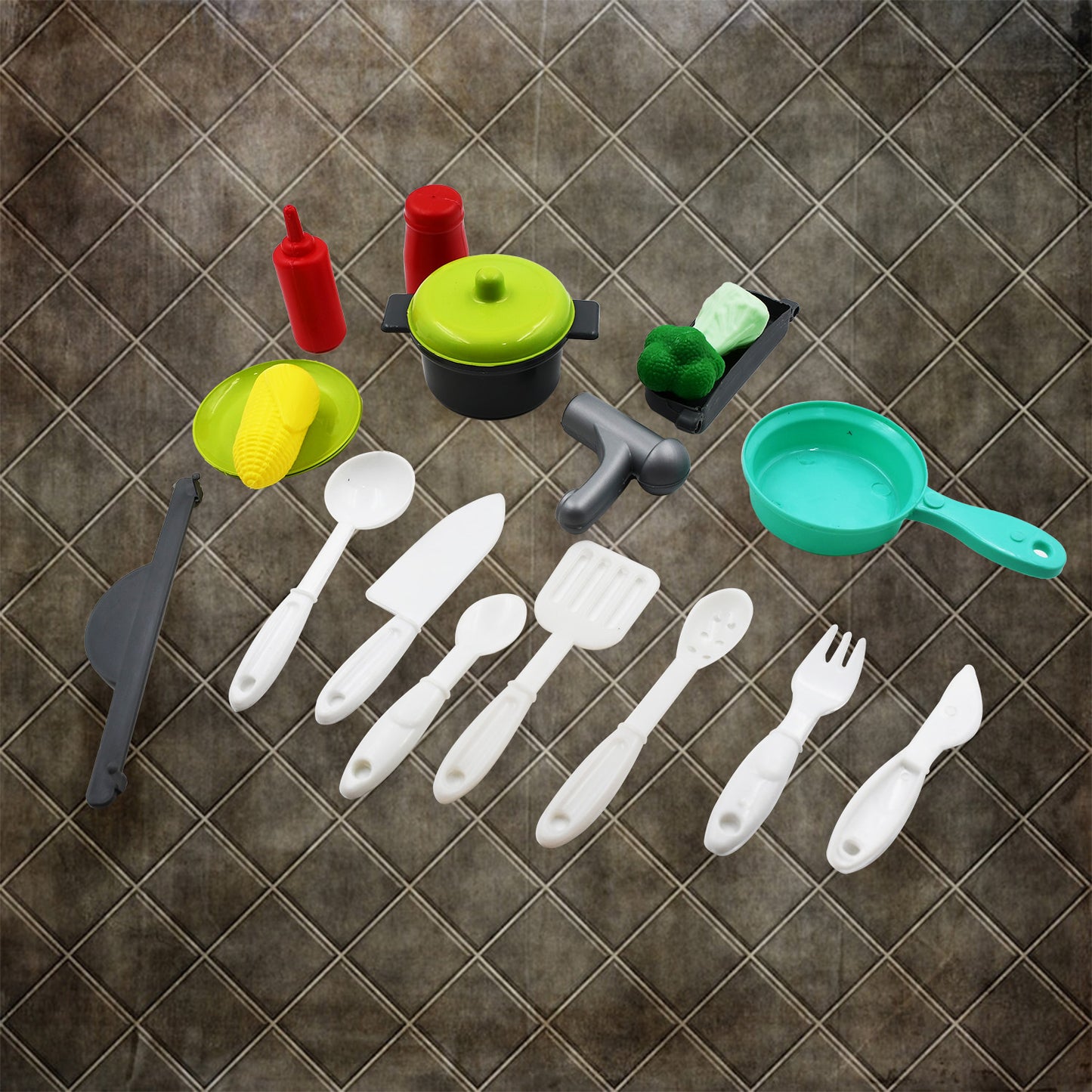 Cooking Toy Plastic Kids Cooking School Play Set (26 Pc Set) - Happy Price - Image 2