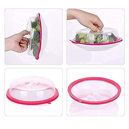 Air-tight Microwave Oven Dish Cover Microwave Splatter Cover Food Cover Microwave Food Plate Kitchen Plate Dish Lid Dishwasher Safe - Happy Price - Image 6
