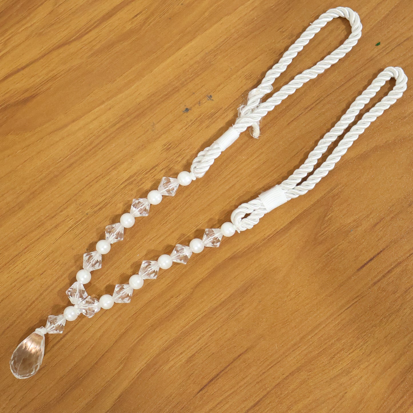 Crystal and Pearl Beaded Curtain Tieback with Rope Design (1 Pc) - Happy Price - Image 7