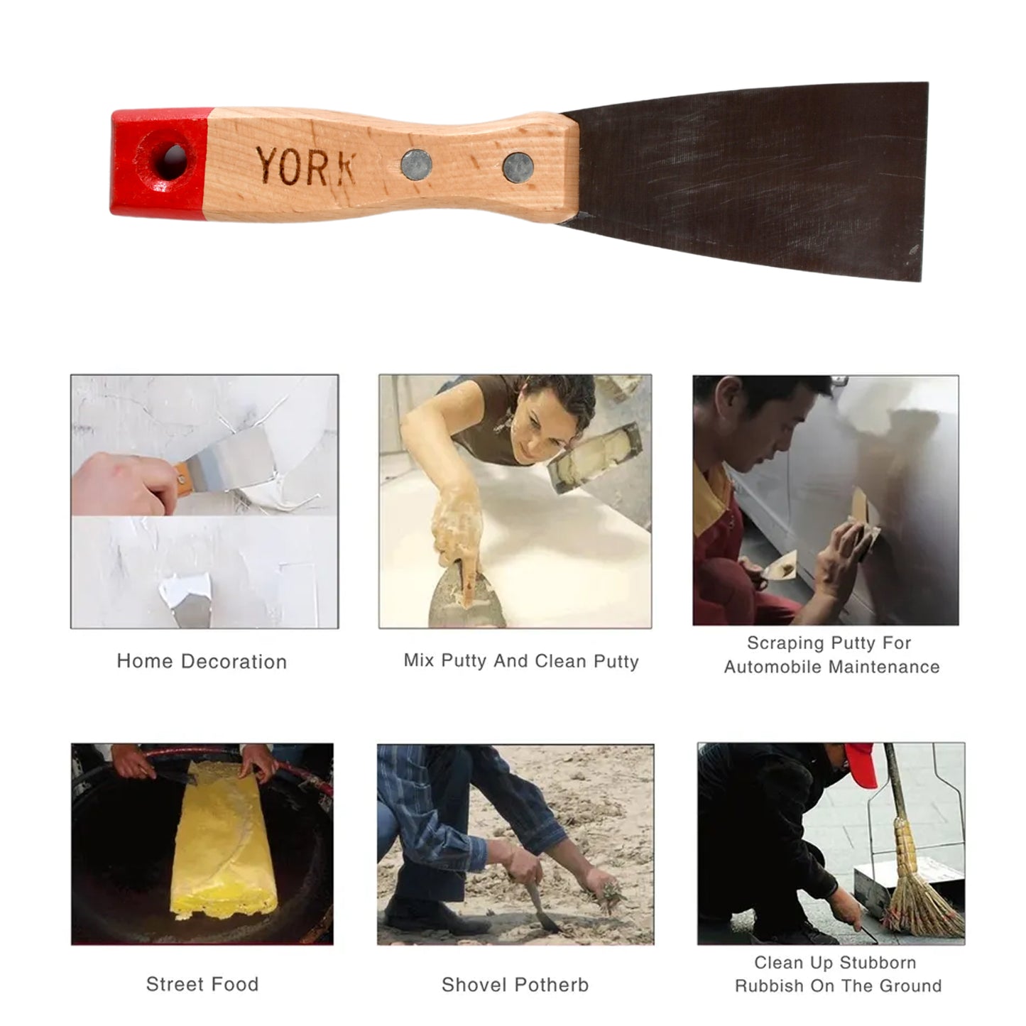 Putty Knife Set With Soft Rubber Handle For Drywall Putty Decals Baking Patching And Painting - Happy Price - Image 3