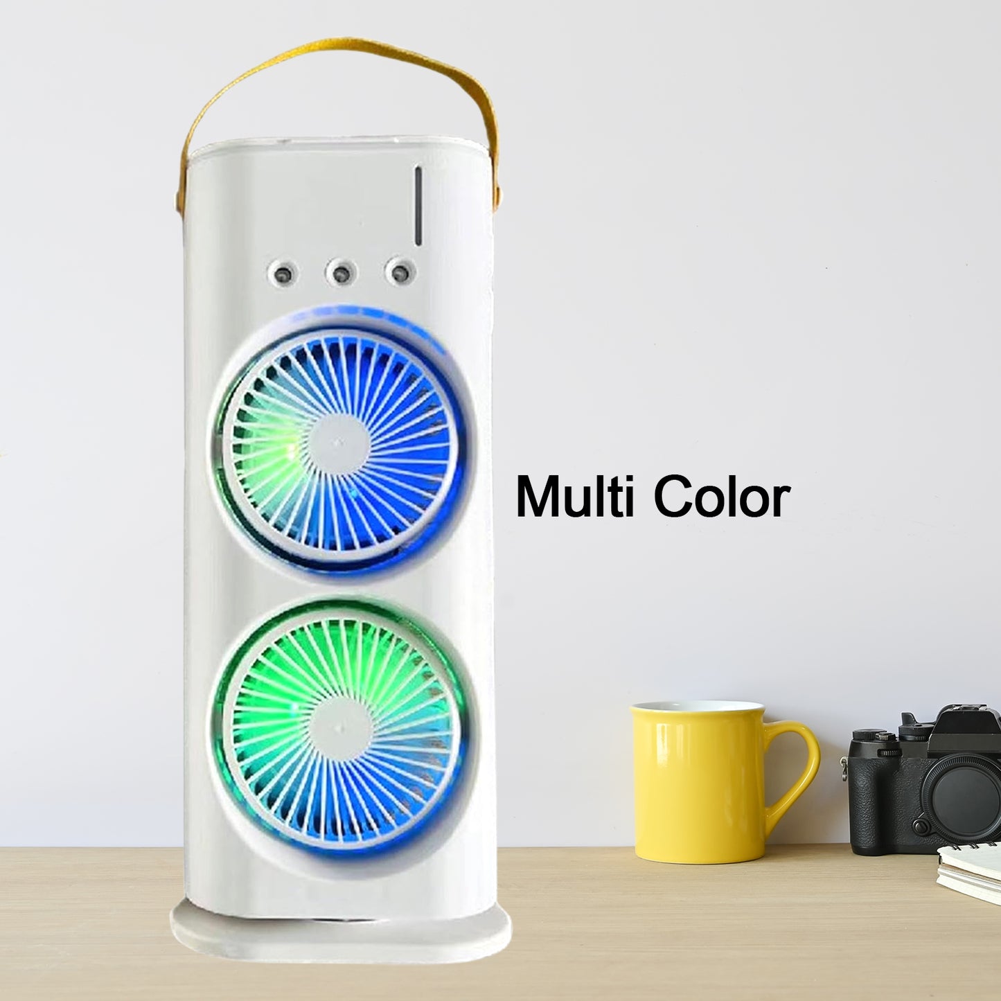 Electric Fan Desktop Double-head Powerful Air Cooler (1 Pc  With Remote) - Happy Price - Image 4