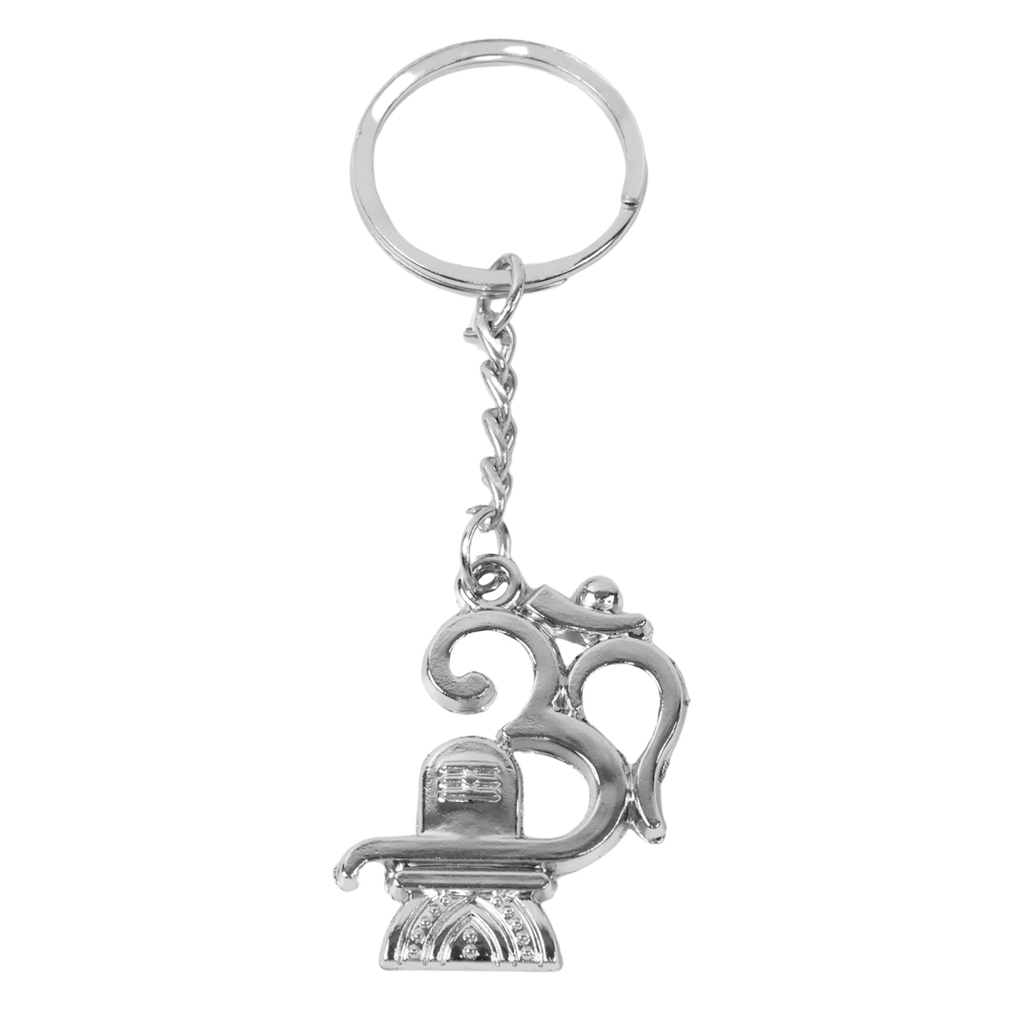 Om Shivling Metal Keychain - 1 Piece - Happy Price - Image 2