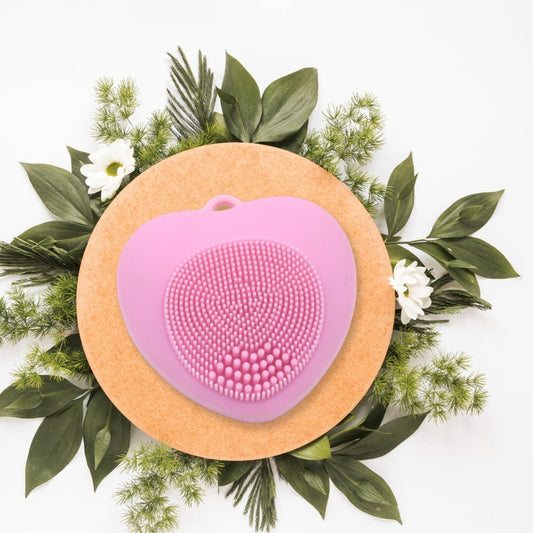 Waterproof Face Wash Brush Face Scrubber Facial Cleansing Brush Exfoliating Silicone Face Hot Compress Scrubber Cleaning For Deep Skin Care Heart Shaped For Women For Home - Happy Price - Image 1