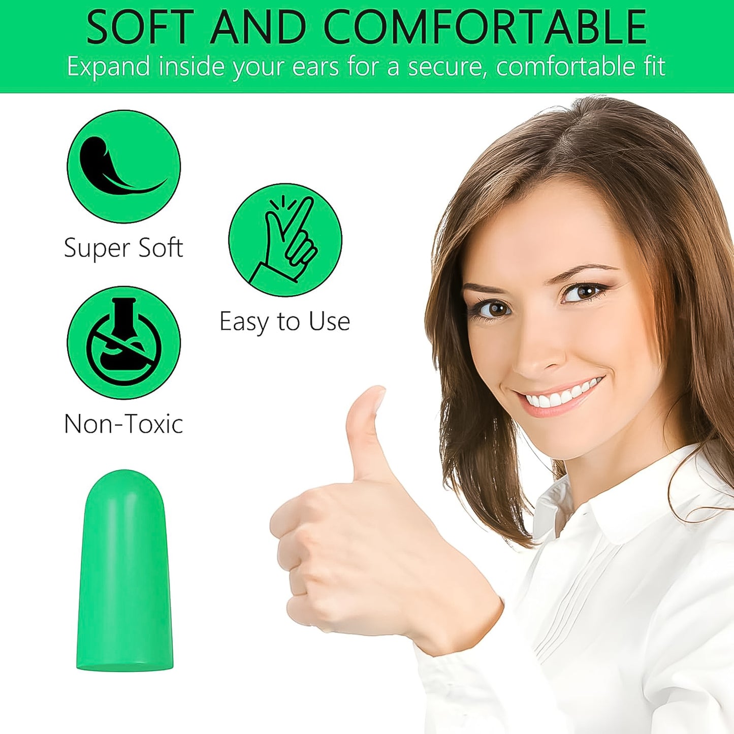 Earplugs Noise Reduction For Noise (1 Pair Foam) - Happy Price - Image 5