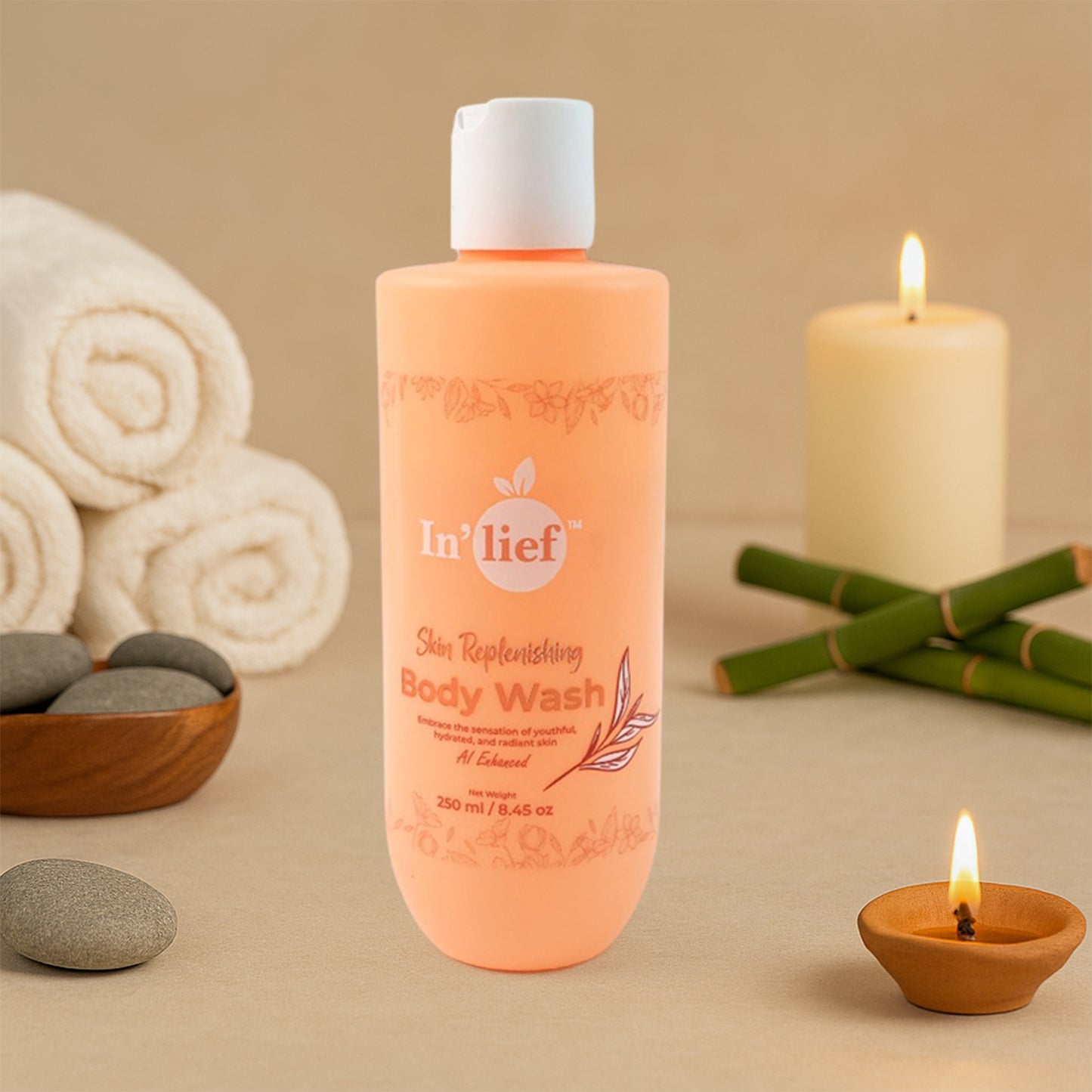 Inlief Nourishing  Hydrating Skin Replenishing Body Wash (250 Ml) - Happy Price - Image 3
