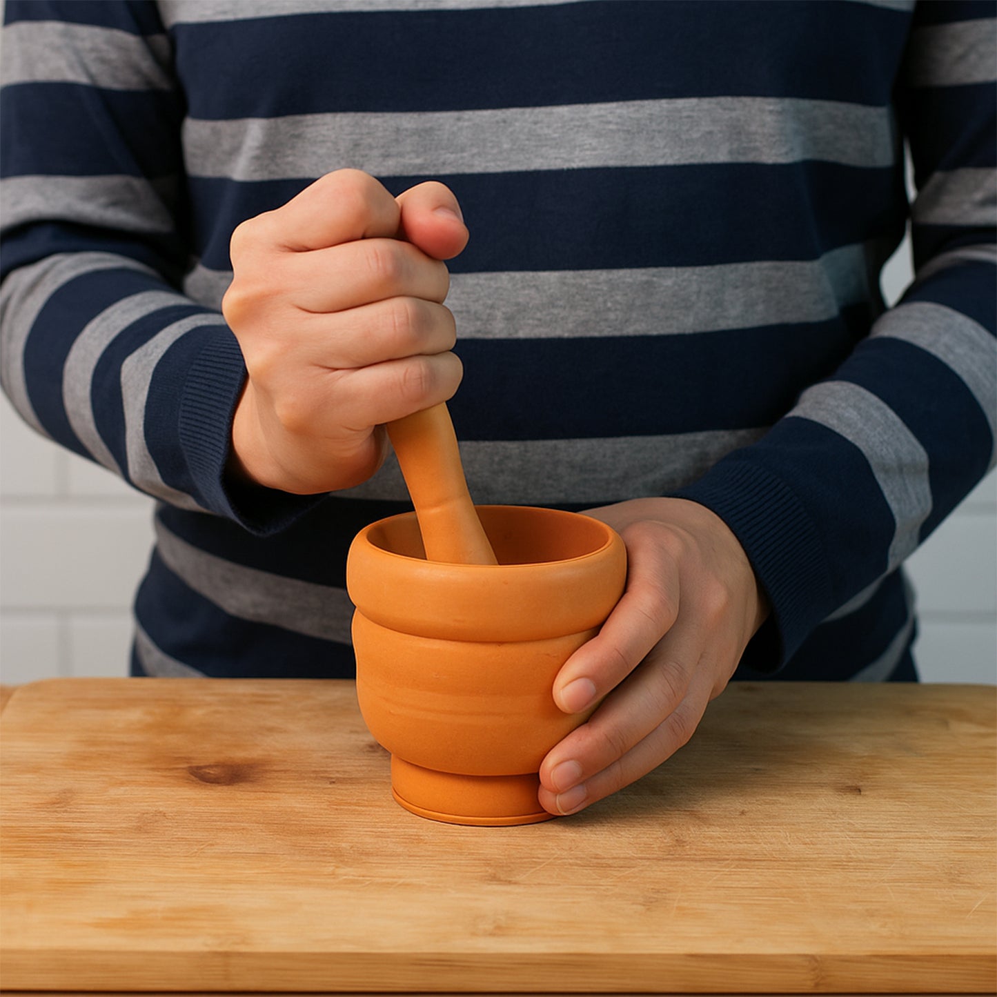 Durable Plastic Mortar and Pestle Set - BPA-Free Okhli for Spices & Herbs - Happy Price - Image 3