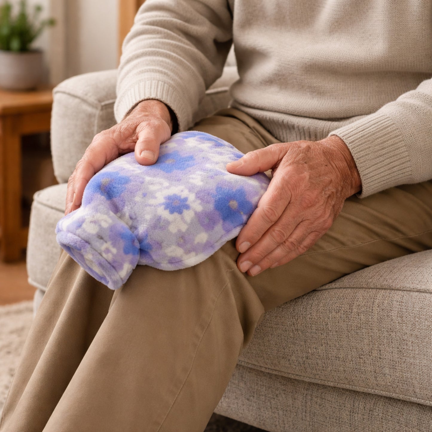 Floral Soft Plush Hot Water Bag with Cover (19x12 Cm) - Leak-Proof for Pain Relief & Warmth - Happy Price - Image 6