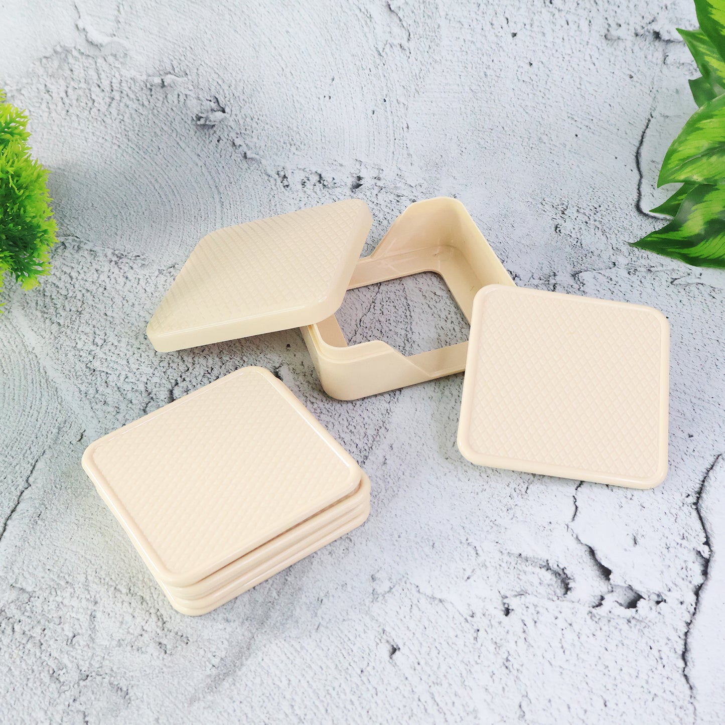 Ganesh Square Coasters Set with Storage Box - 6 Pcs Premium Drink Mats - Happy Price - Image 6