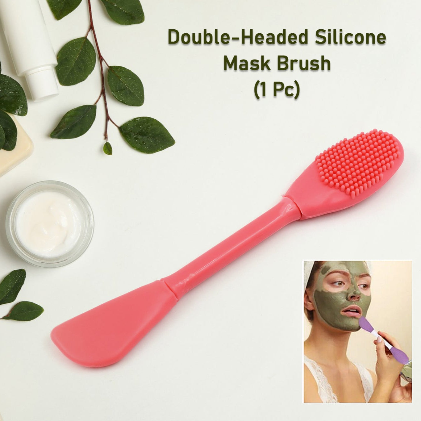 2 In 1 Double-headed Silicone Face Mask Brush (1 Pc) - Happy Price - Image 1