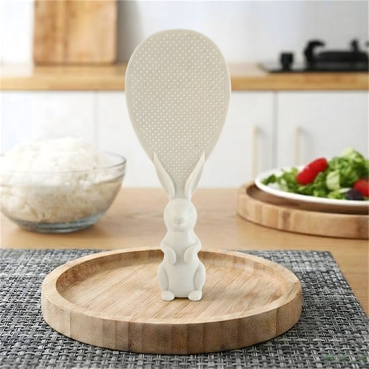 Cute Bunny Rice Serving Spoon - Non-Stick Paddle, Easy Grip Kitchen Utensil (1 Pc) - Happy Price - Image 5