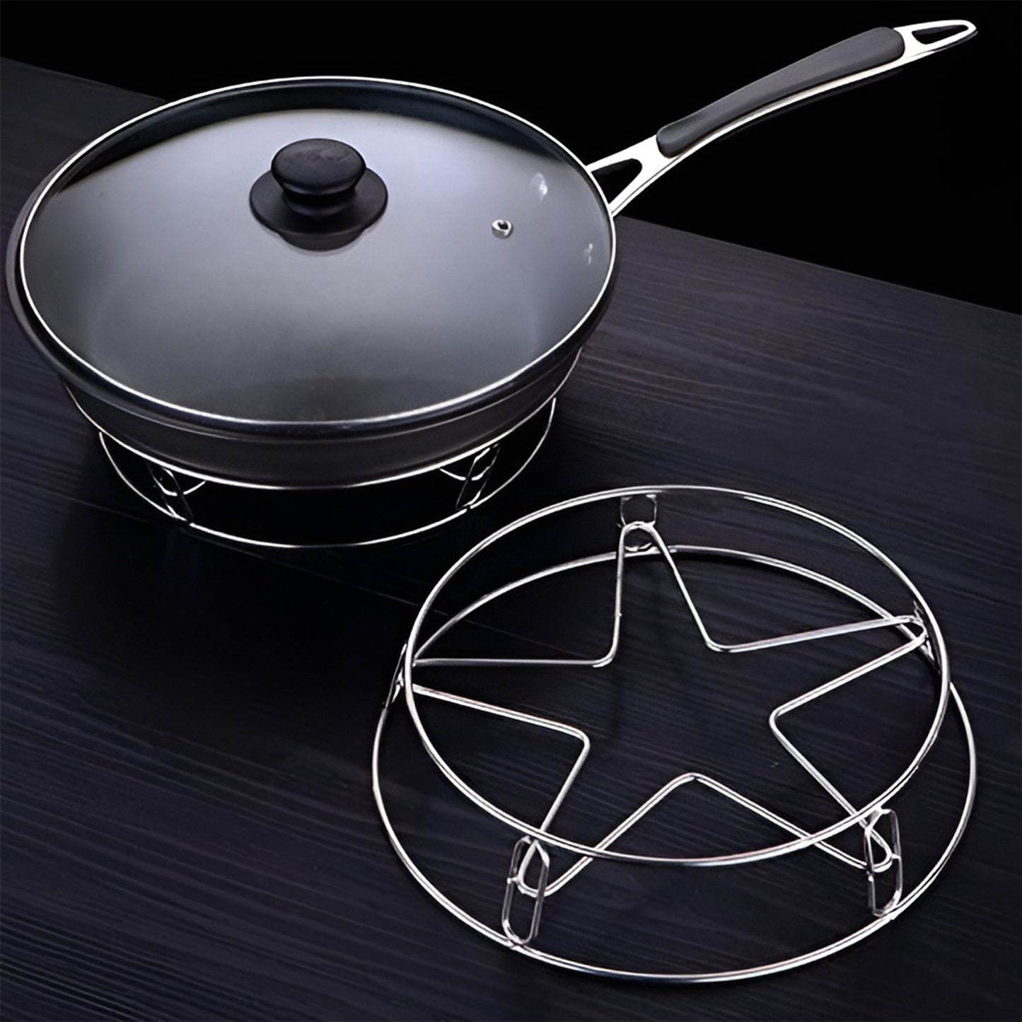 Heavy Duty Stainless Steel Gas Stove Stand for Pots & Pans - 1 Pc - Happy Price - Image 3