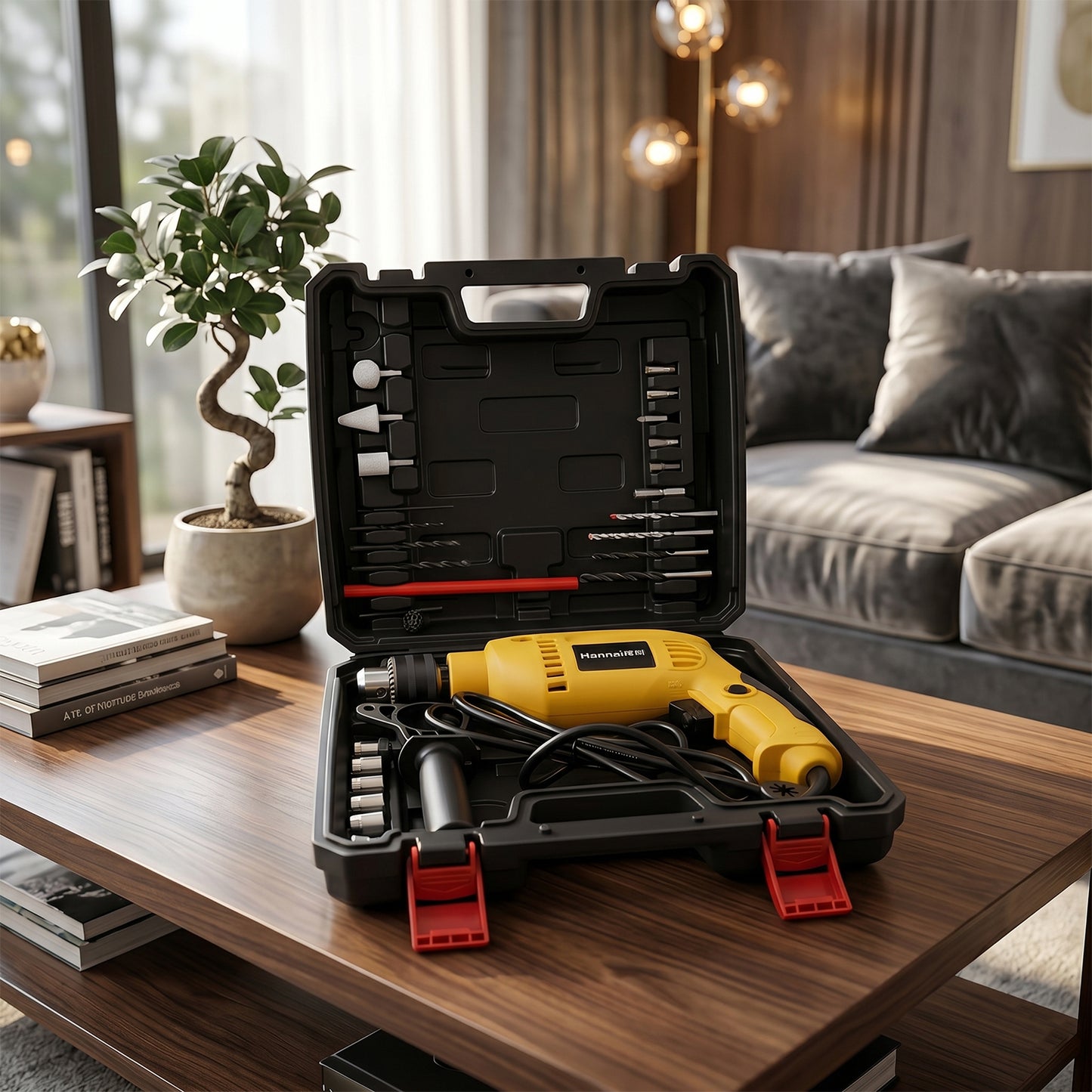Heavy Duty Corded Electric Drill Machine Tool Kit with Carry Case - 1 Set - Happy Price - Image 2