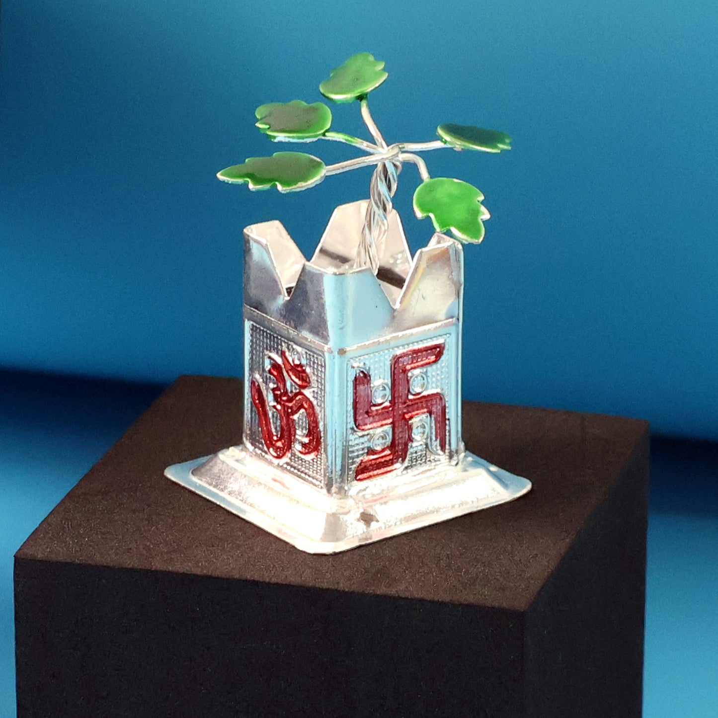 Miniature Tulsi Plant Idol with Kalash Base - 1 Pc - Happy Price - Image 4