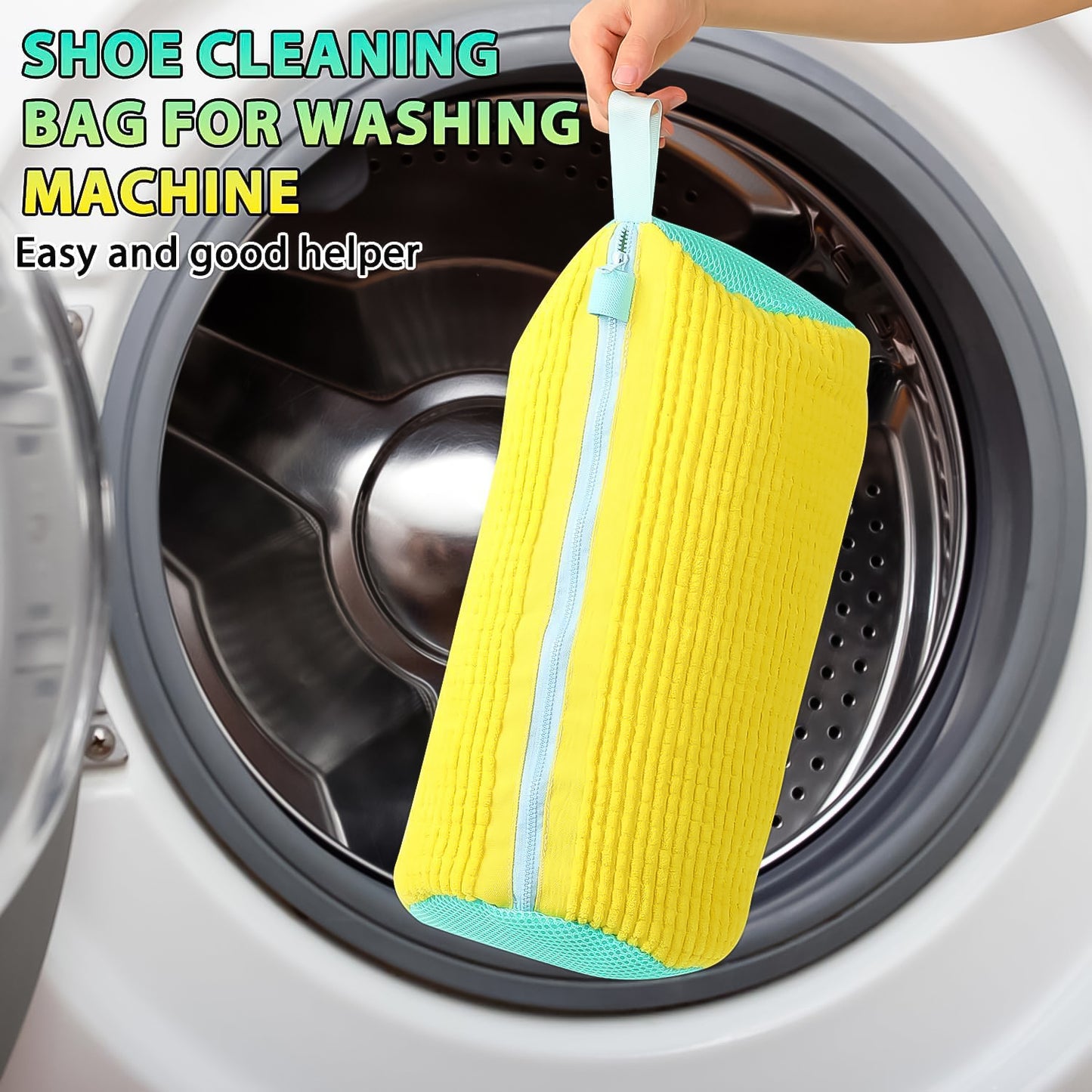 Shoe Cleaning Mop Cover With Microfiber Chenille Lining  Zipper (1 Pc) - Happy Price - Image 4