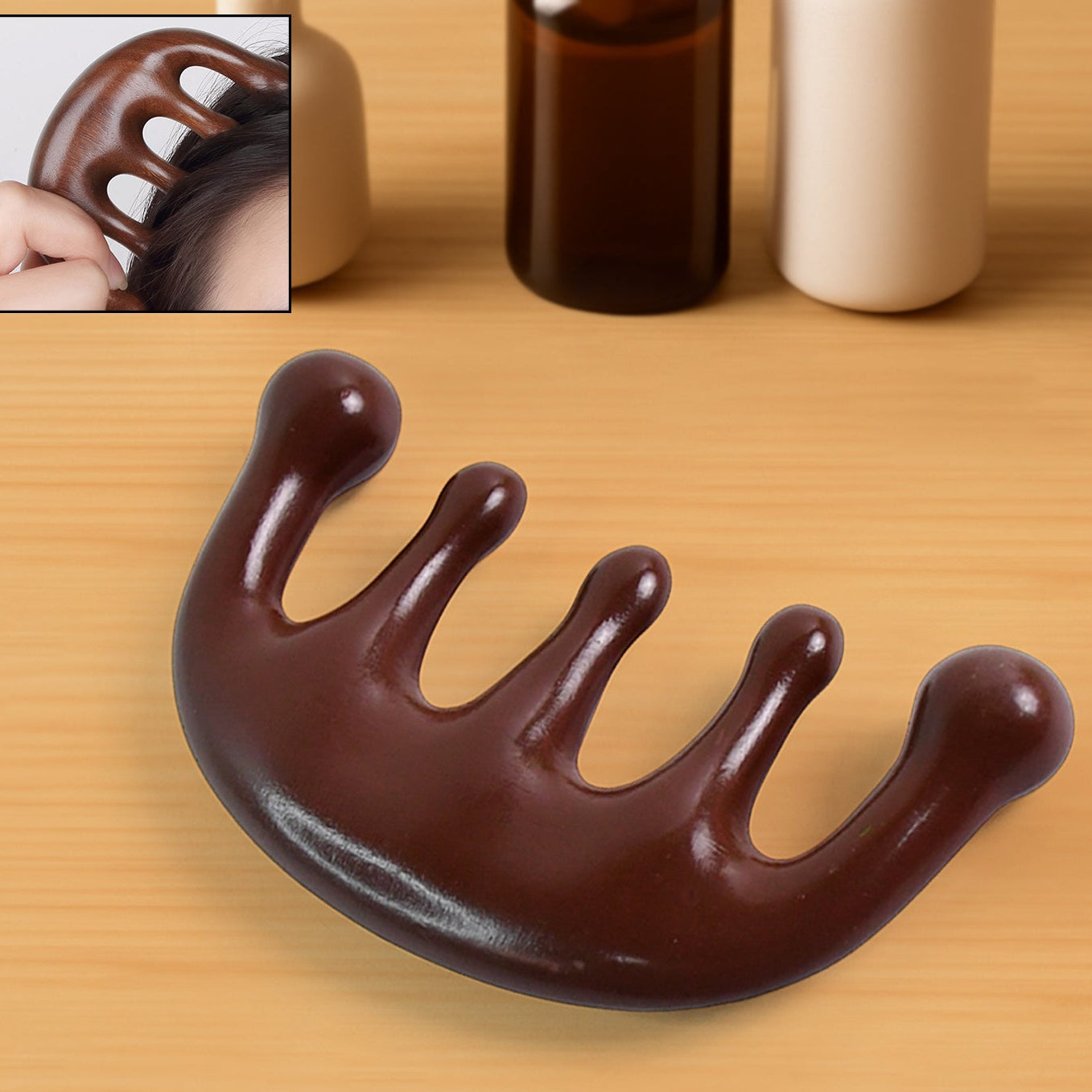 Manual Head Massager Comb for Scalp Relaxation - 1 Pc - Happy Price - Image 1