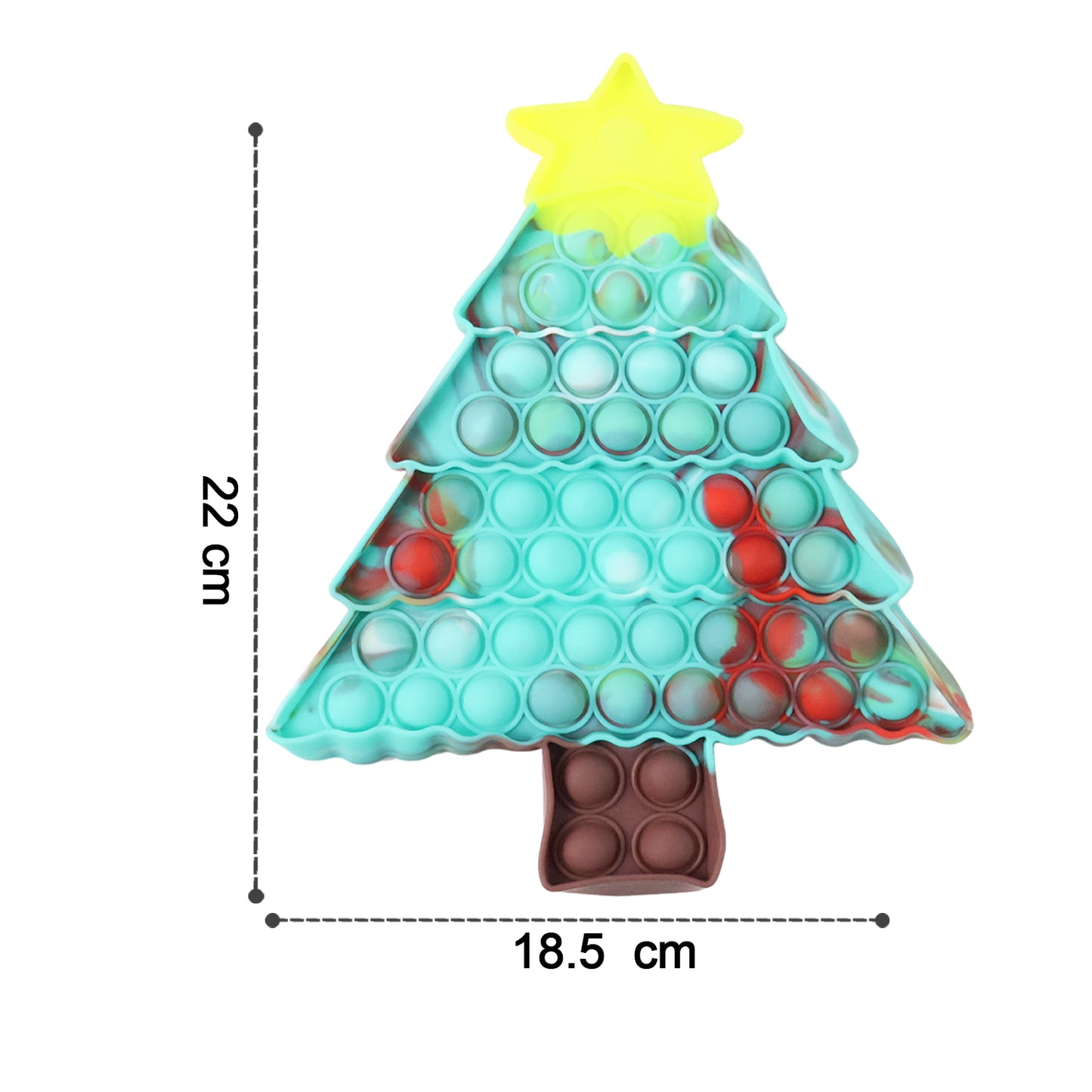 Tree Shape Silicone Pop It Fidget Toy for Stress Relief - 1 Pc - Happy Price - Image 4
